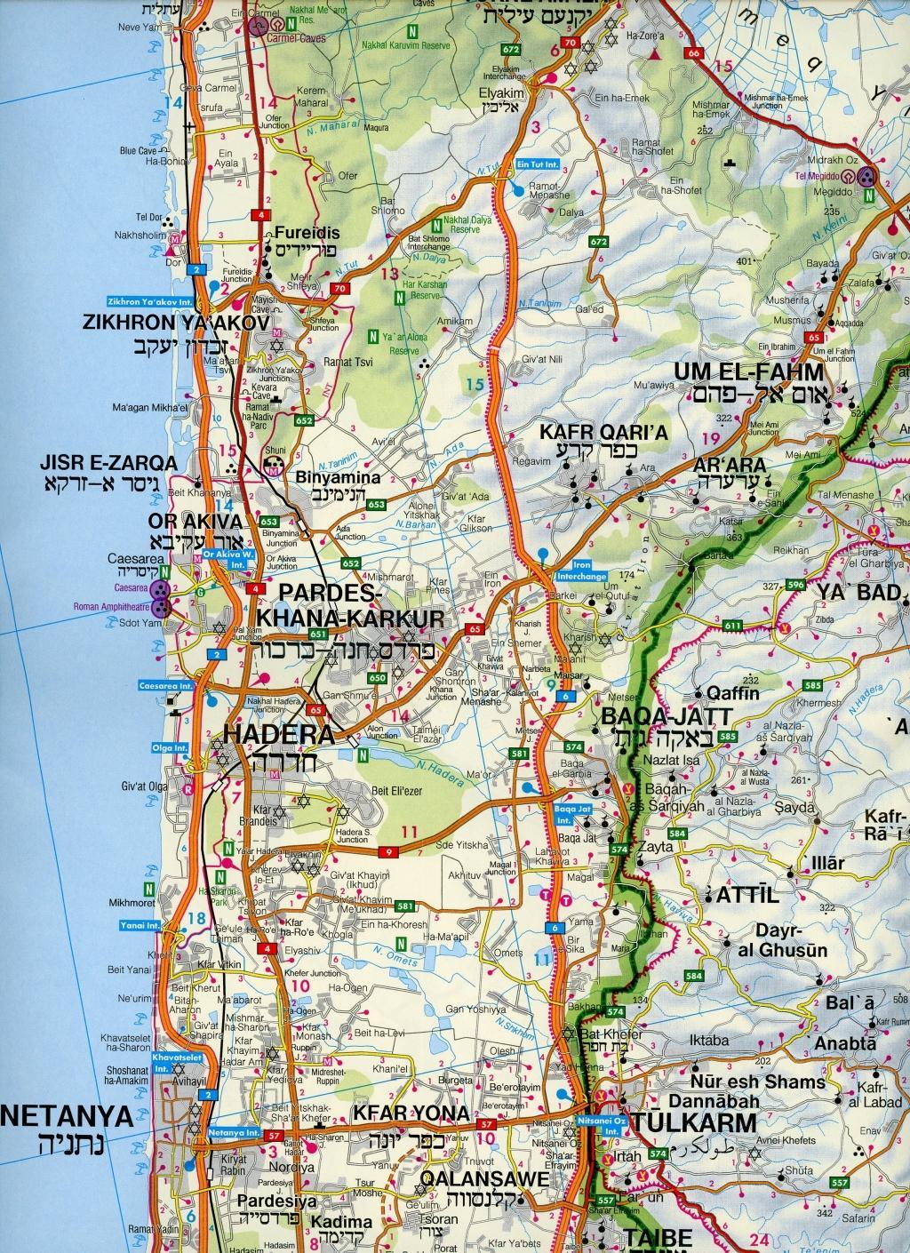 Beispielinhalt (Bild) Heiliges Land - Israel - Palästina, Top 10 Tips, Autokarte 1:150.000