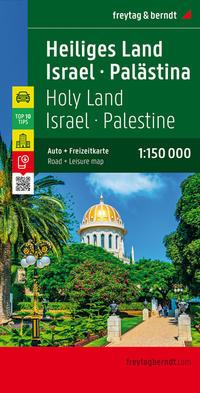 Vorderes Coverbild Heiliges Land - Israel - Palästina, Top 10 Tips, Autokarte 1:150.000