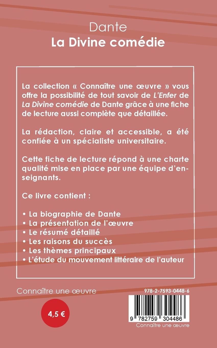 Rückseitencover Fiche de lecture L'Enfer de Dante (Analyse littéraire de référence et résumé complet)