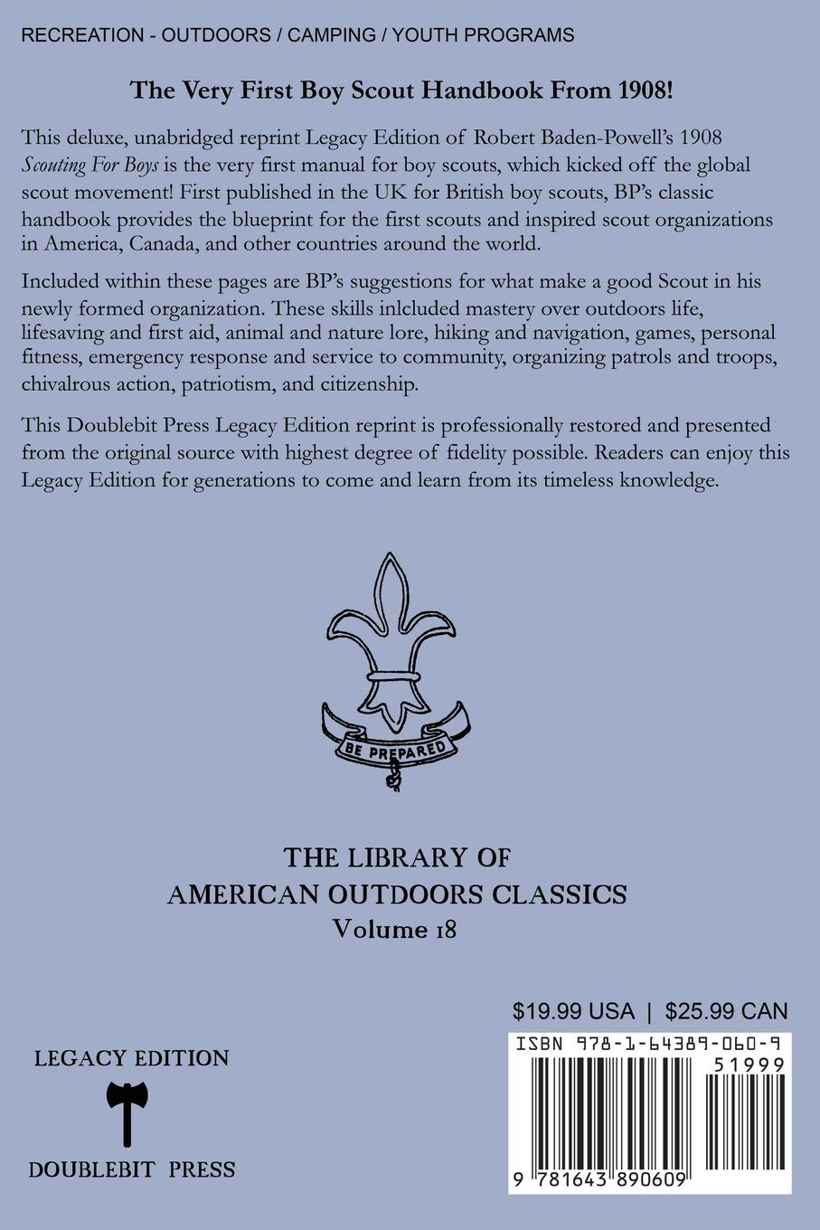 Rückseitencover Scouting For Boys 1908 Version (Legacy Edition)