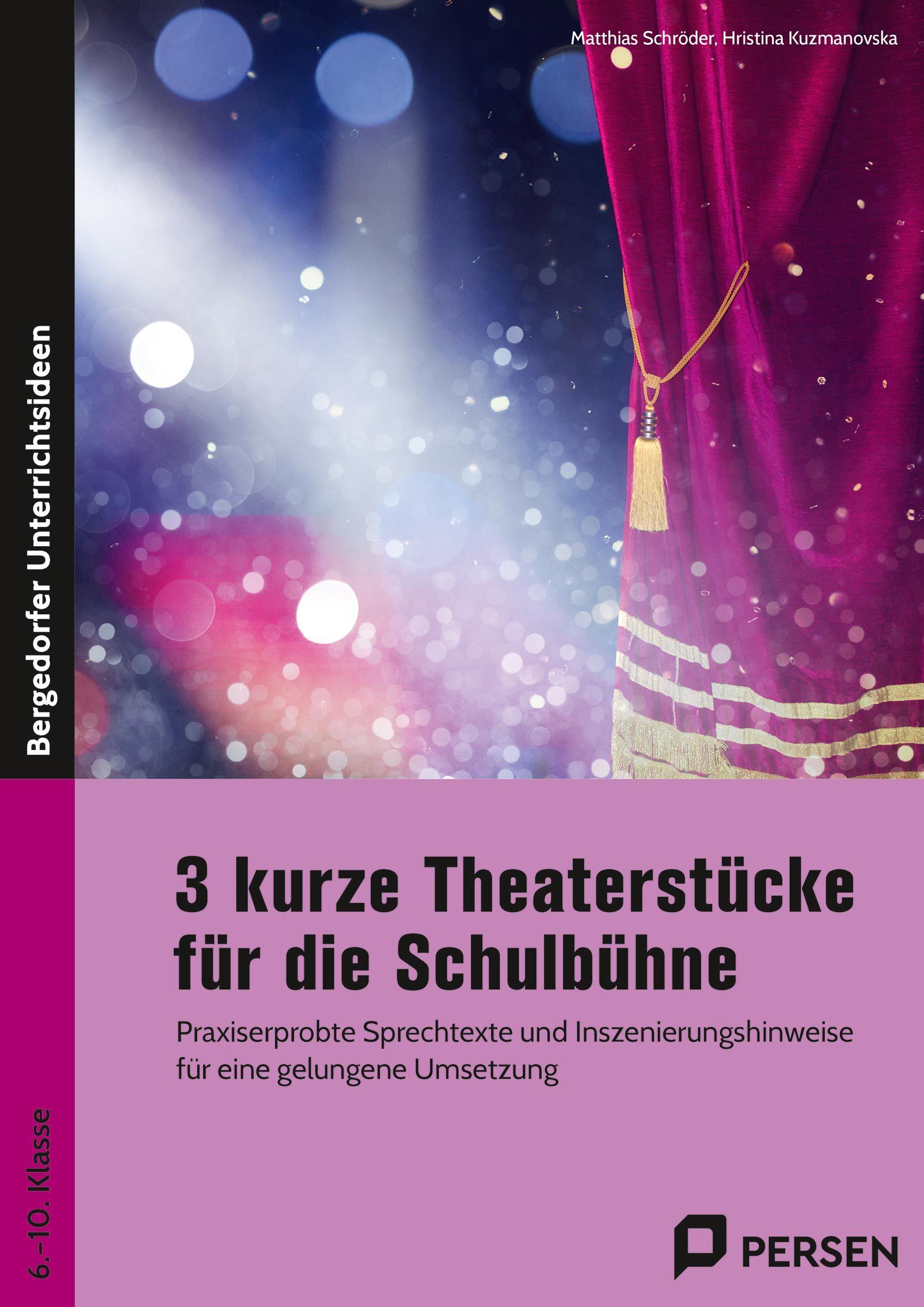 Vorderes Coverbild 3 kurze Theaterstücke für die Schulbühne