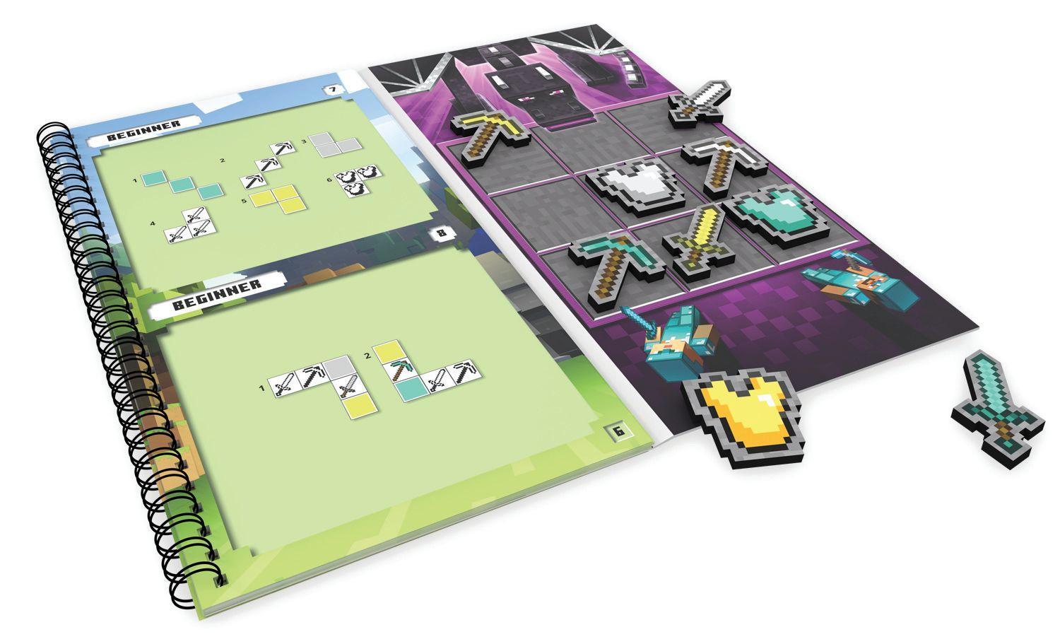 Beispielinhalt (Bild) ThinkFun - 76402 - Minecraft - Das magnetische Reisespiel. Perfekt für die Reise und als Geschenk! Ein Logikspiel nicht nur für Minecraft-Fans