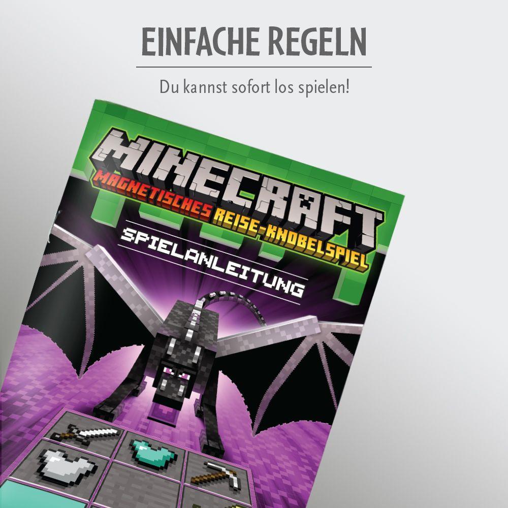 Beispielinhalt (Bild) ThinkFun - 76402 - Minecraft - Das magnetische Reisespiel. Perfekt für die Reise und als Geschenk! Ein Logikspiel nicht nur für Minecraft-Fans