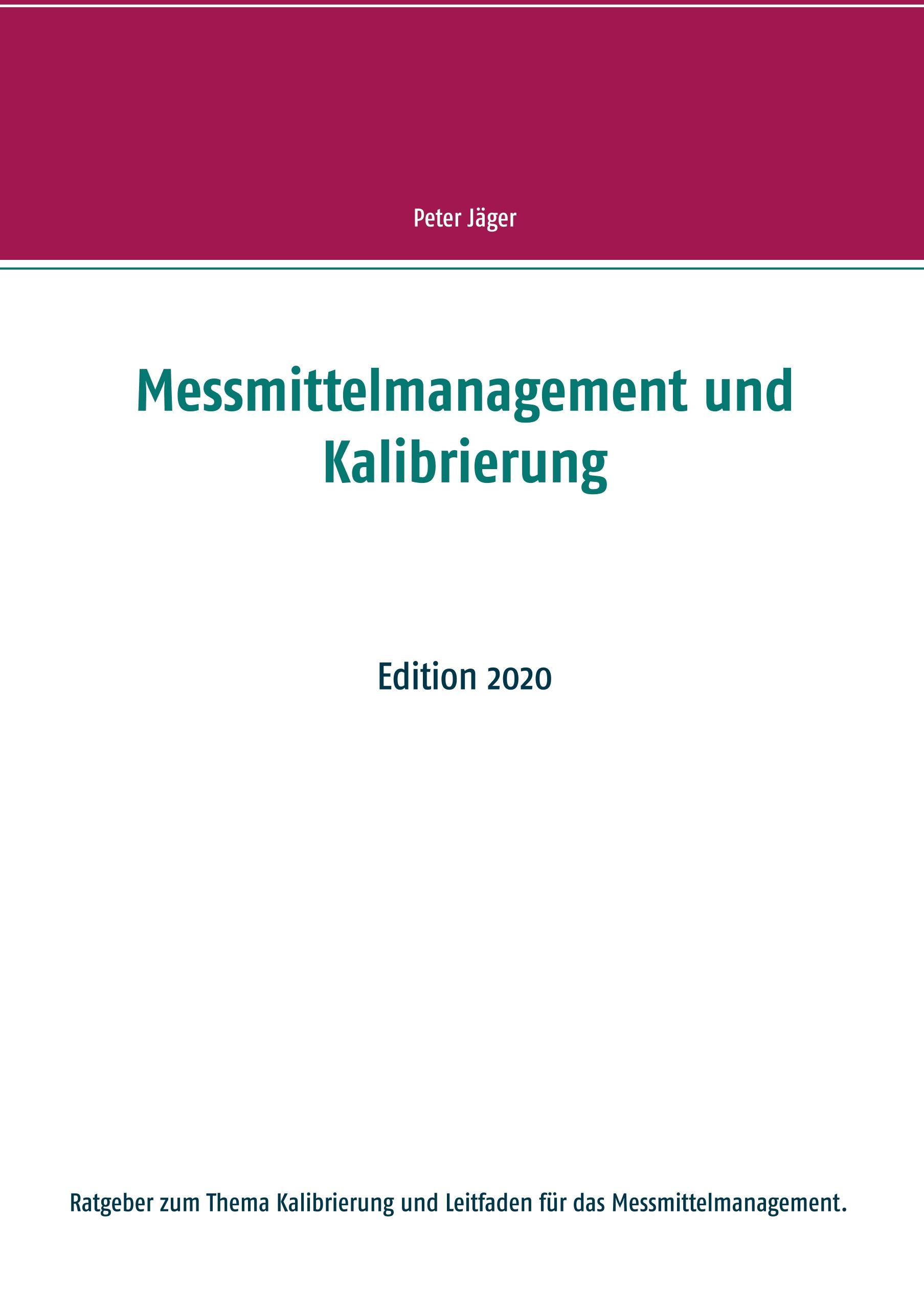 Vorderes Coverbild Messmittelmanagement und Kalibrierung