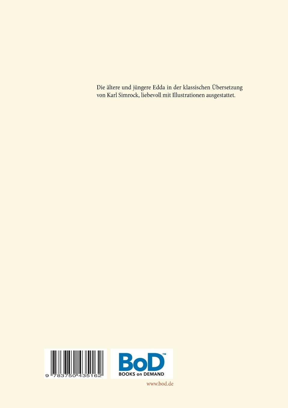 Rückseitencover Die Edda. Illustrierte Ausgabe.