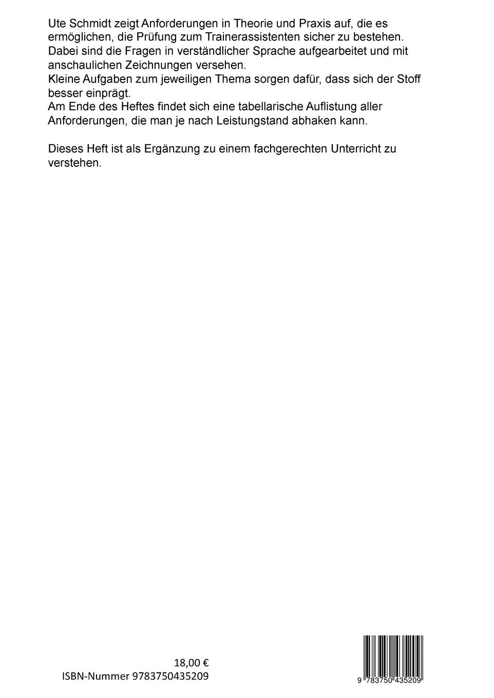 Rückseitencover Trainerassistent Reiten