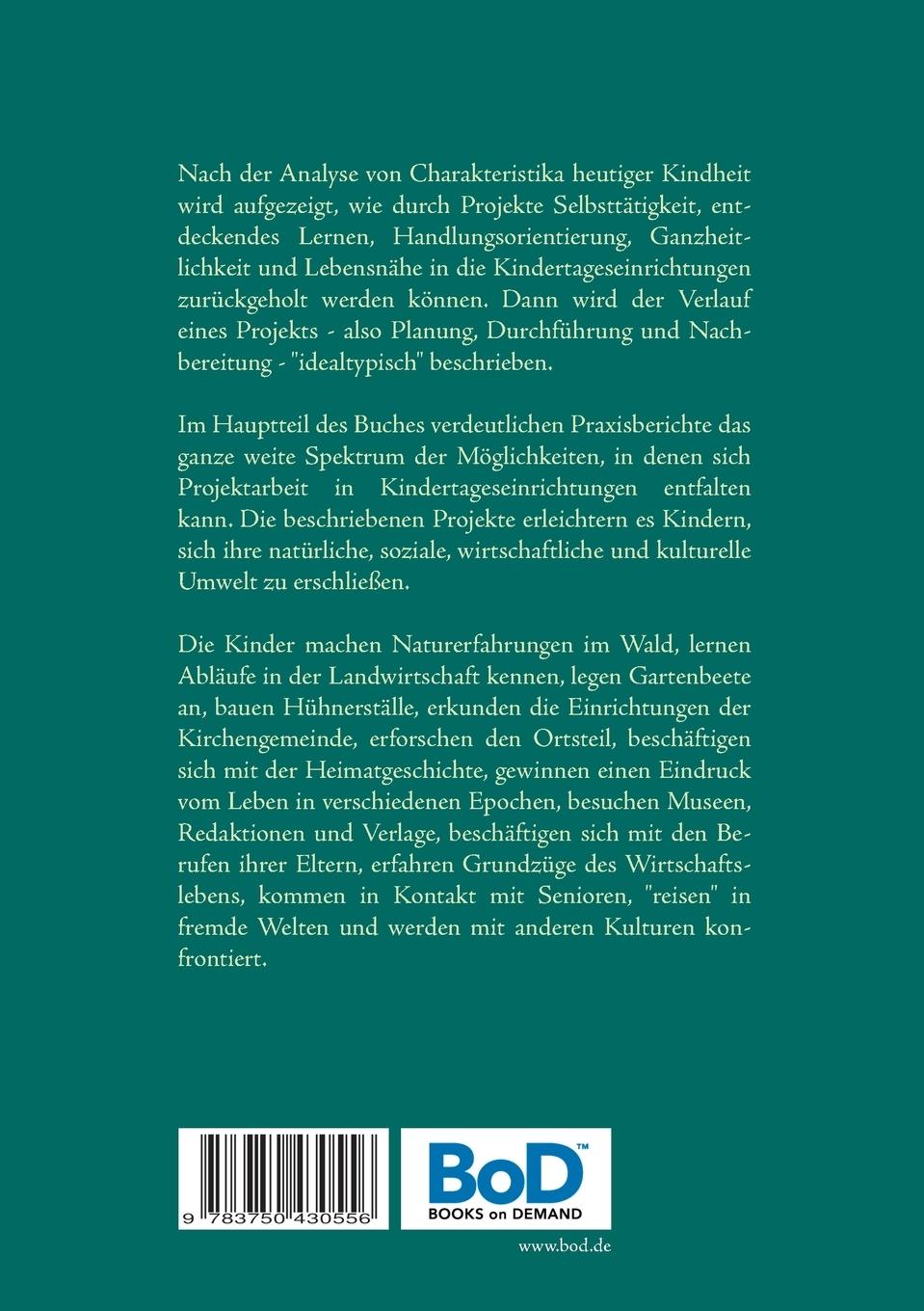 Rückseitencover Projektarbeit im Kindergarten