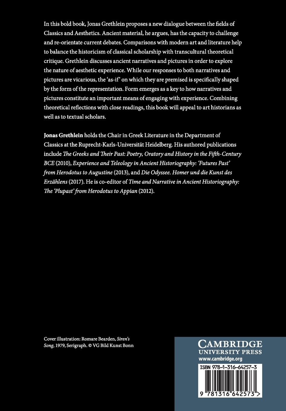 Rückseitencover Aesthetic Experiences and Classical Antiquity