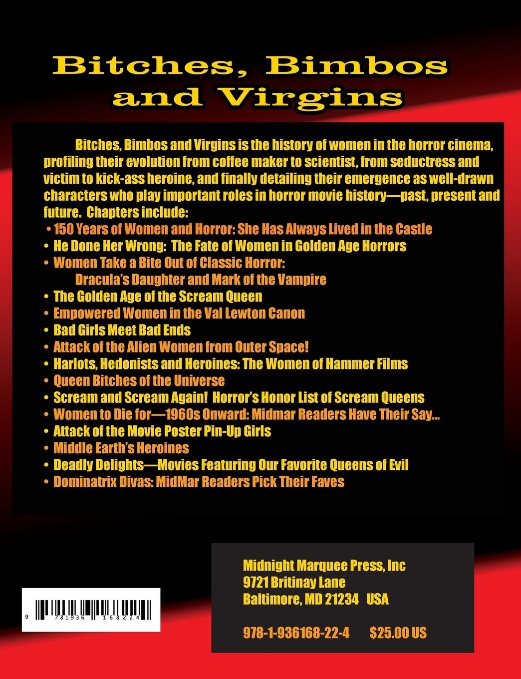 Rückseitencover Bitches, Bimbos and Virgins