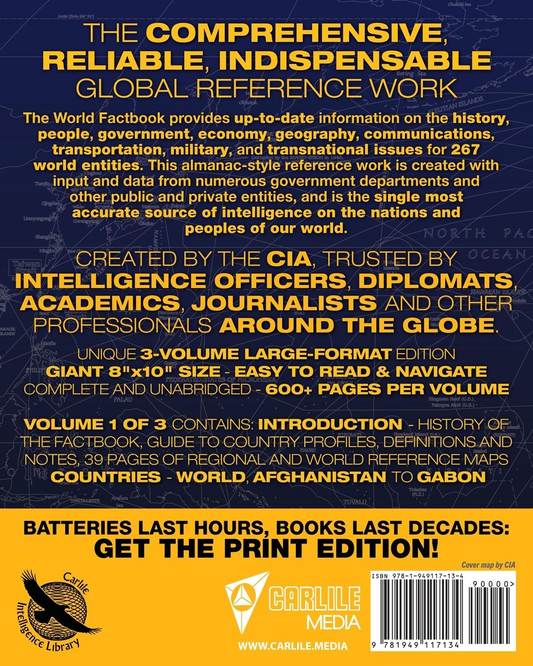 Rückseitencover The CIA World Factbook Volume 1 - Full-Size 2020 Edition