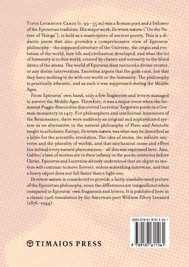 Rückseitencover On the Nature of Things