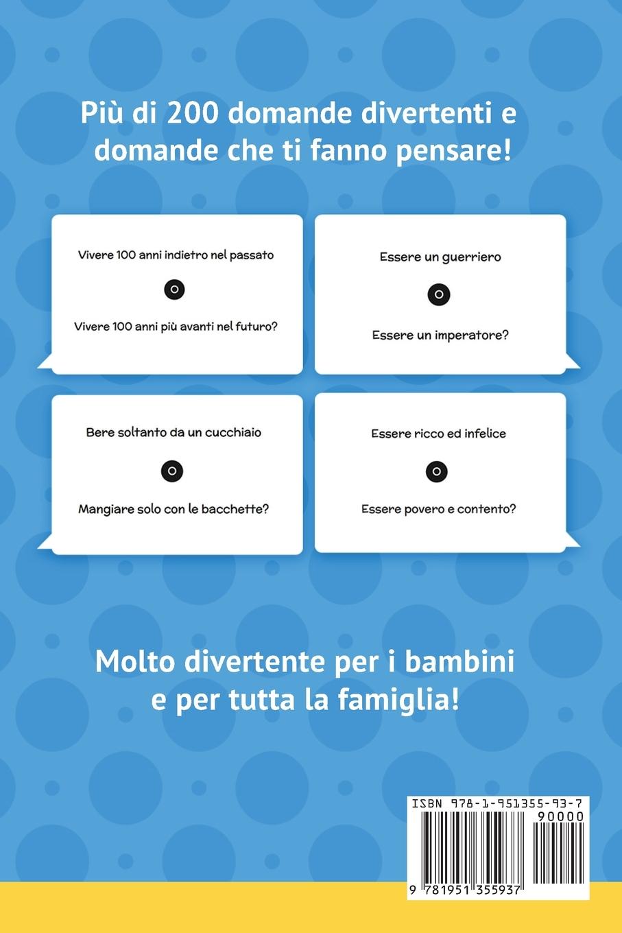 Rückseitencover Preferiresti libro gioco con domande strane per bambini