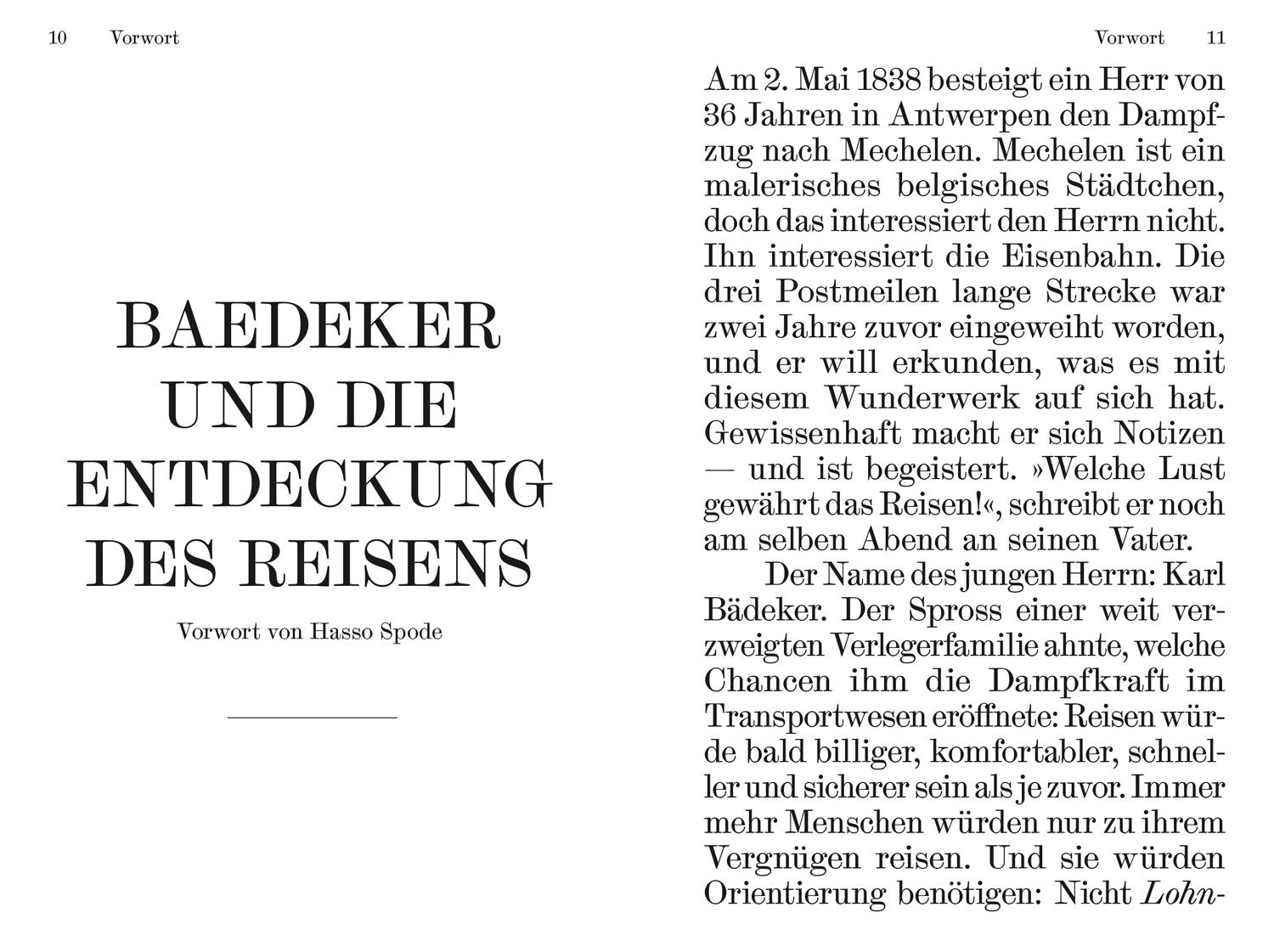 Beispielinhalt (Bild) Baedeker's Handbuch für Schnellreisende