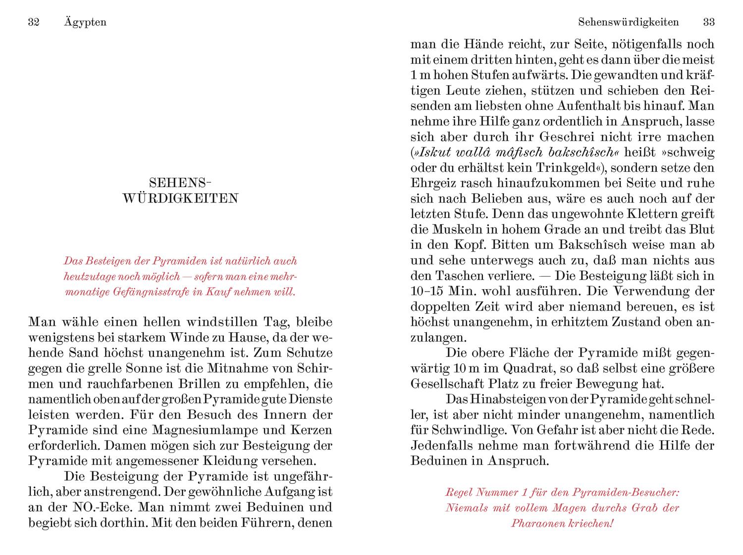 Beispielinhalt (Bild) Baedeker's Handbuch für Schnellreisende