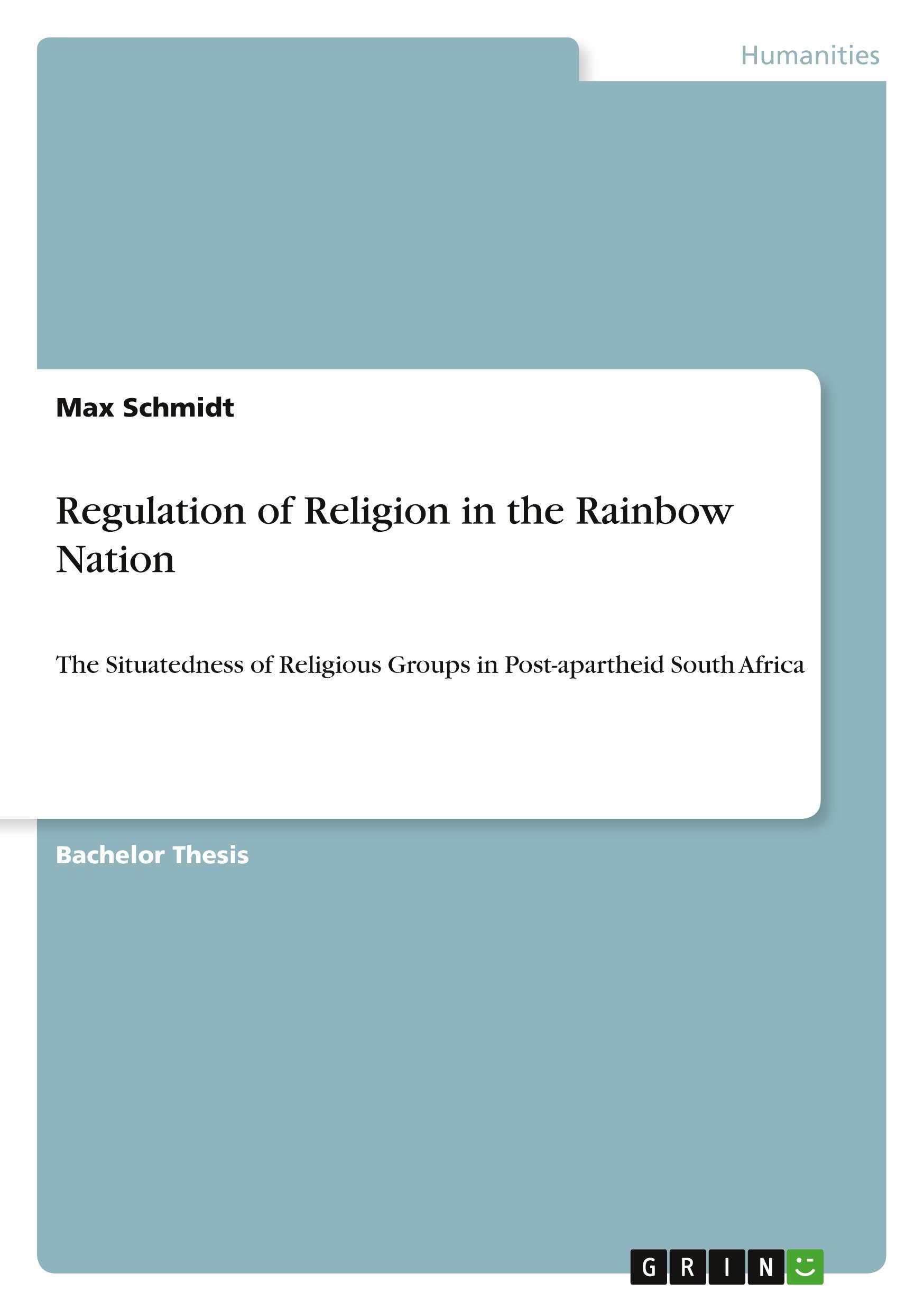 Vorderes Coverbild Regulation of Religion in the Rainbow Nation
