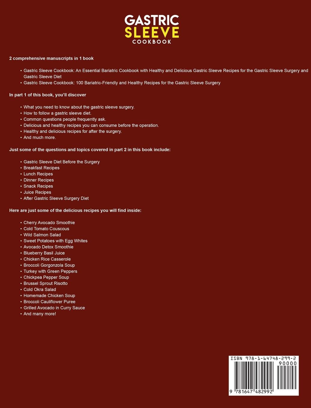 Rückseitencover Gastric Sleeve Cookbook