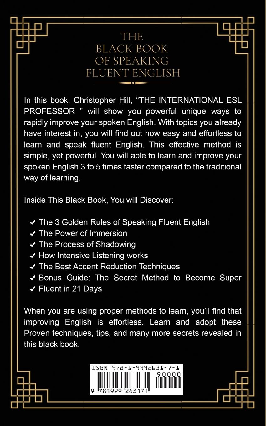 Rückseitencover The Black Book of Speaking Fluent English