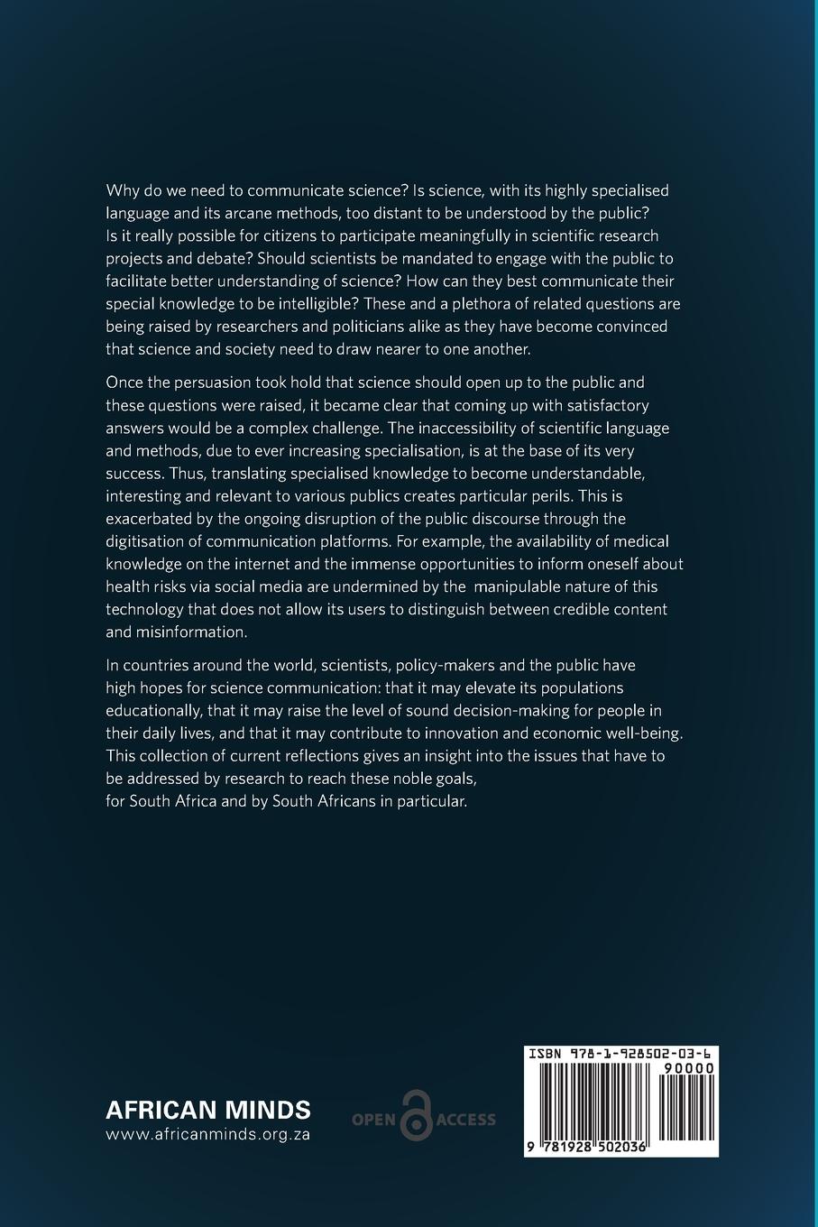 Rückseitencover Science Communication ¿in South Africa