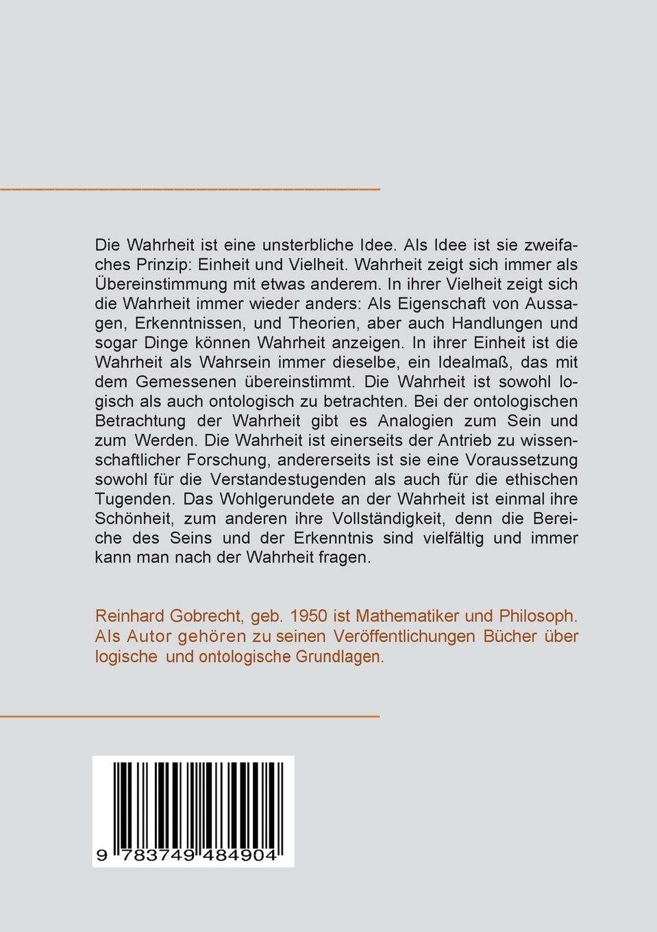 Rückseitencover Die wohlgerundete Wahrheit