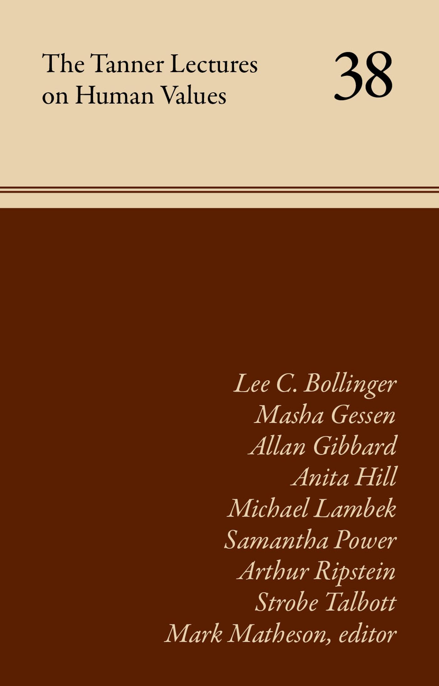 Vorderes Coverbild The Tanner Lectures on Human Values