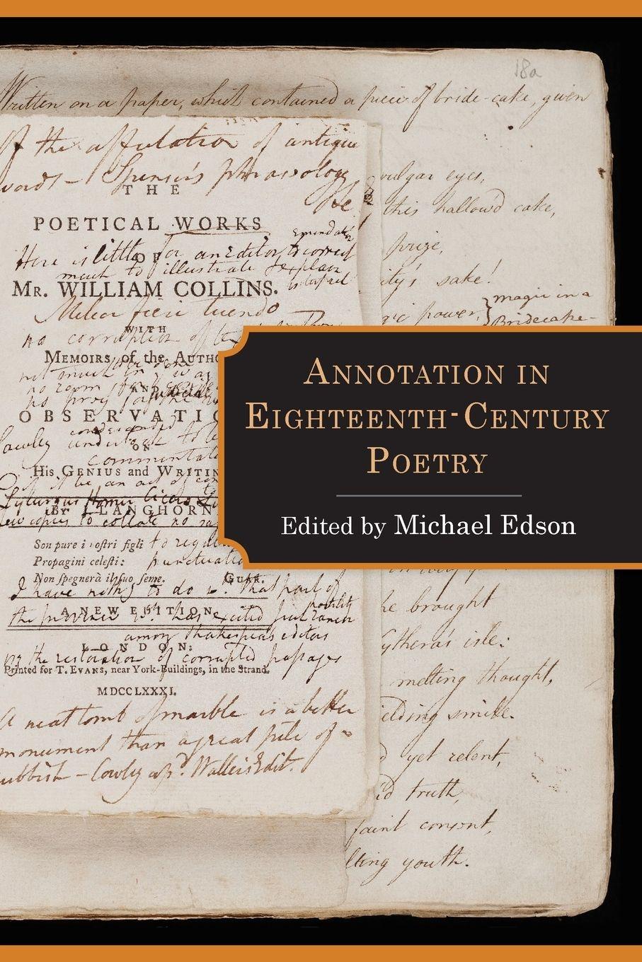 Vorderes Coverbild Annotation in Eighteenth-Century Poetry