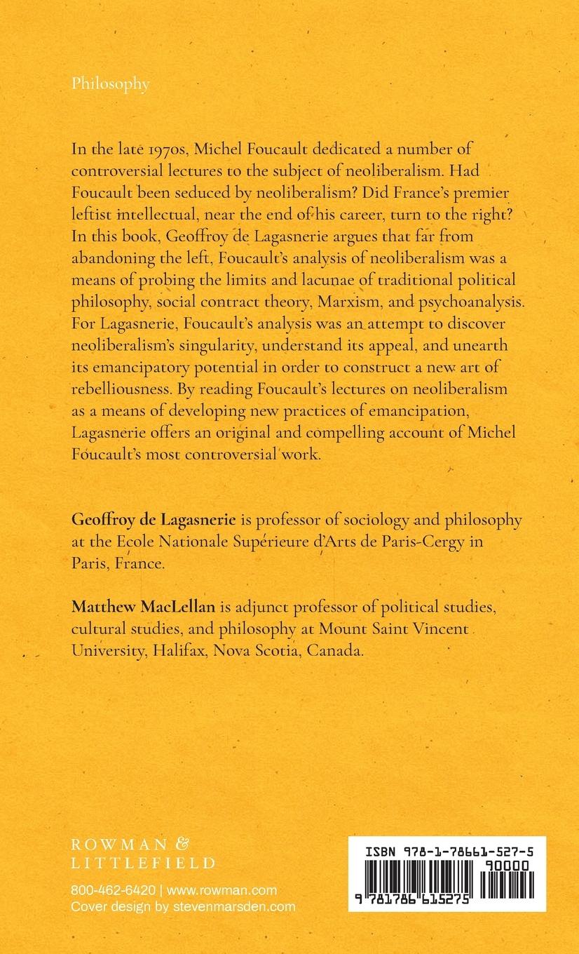 Rückseitencover Foucault against Neoliberalism?