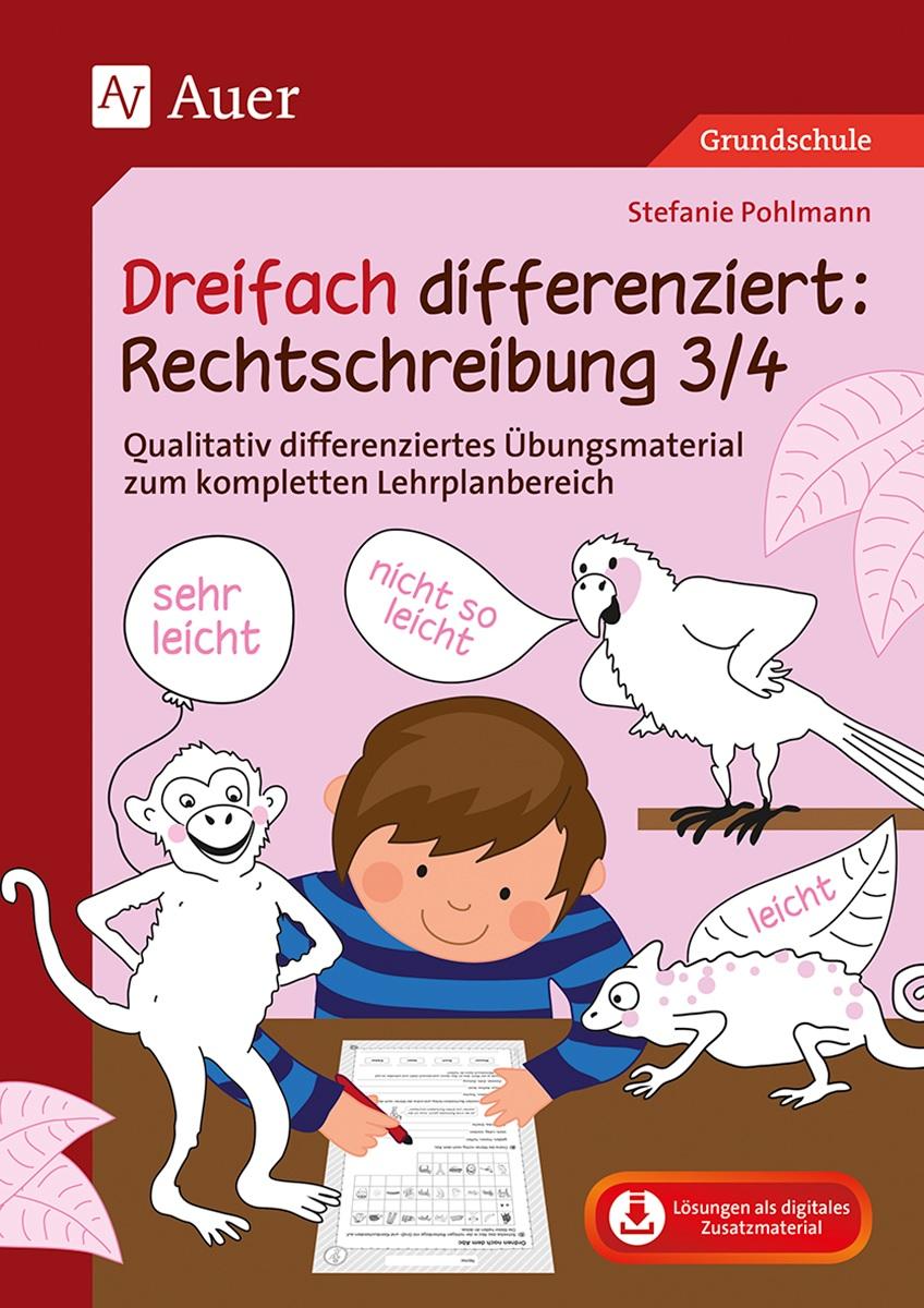 Vorderes Coverbild Dreifach differenziert Rechtschreibung 3/4
