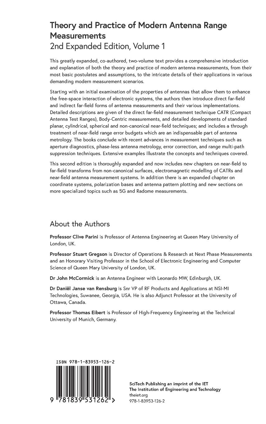Rückseitencover Theory and Practice of Modern Antenna Range Measurements