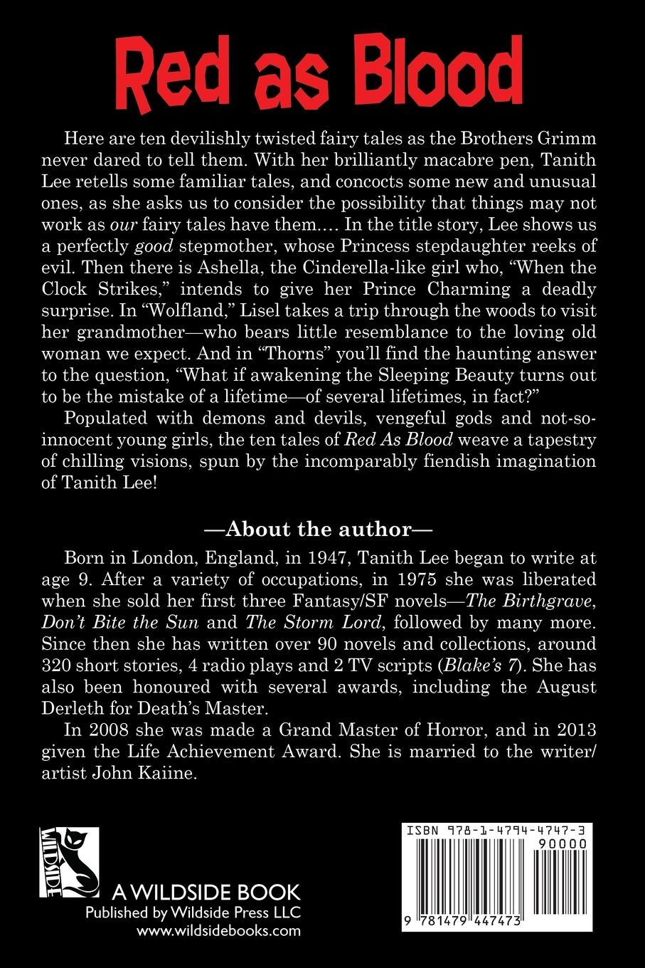 Rückseitencover Red as Blood