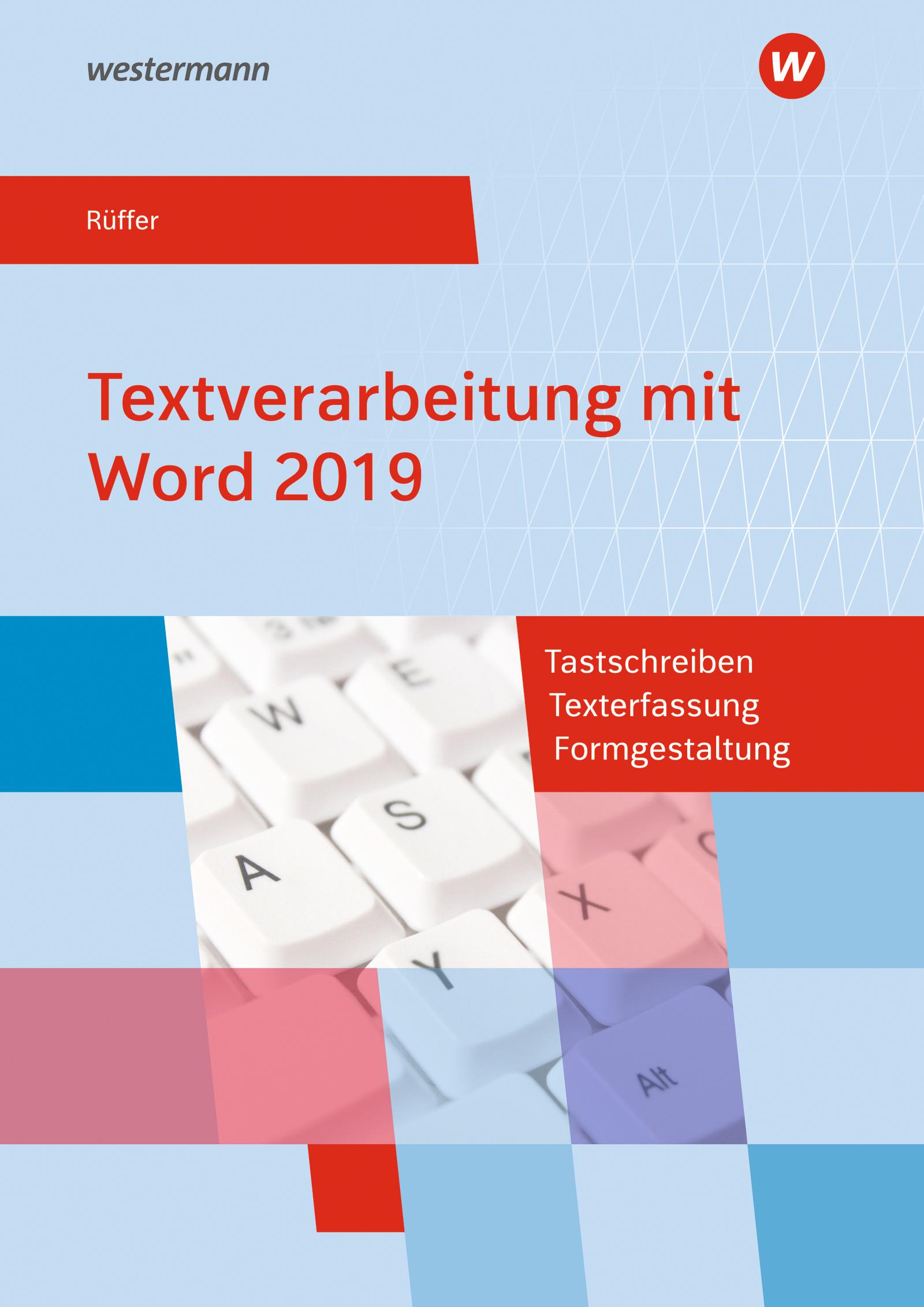 Vorderes Coverbild Textverarbeitung mit Word 2019. Schulbuch