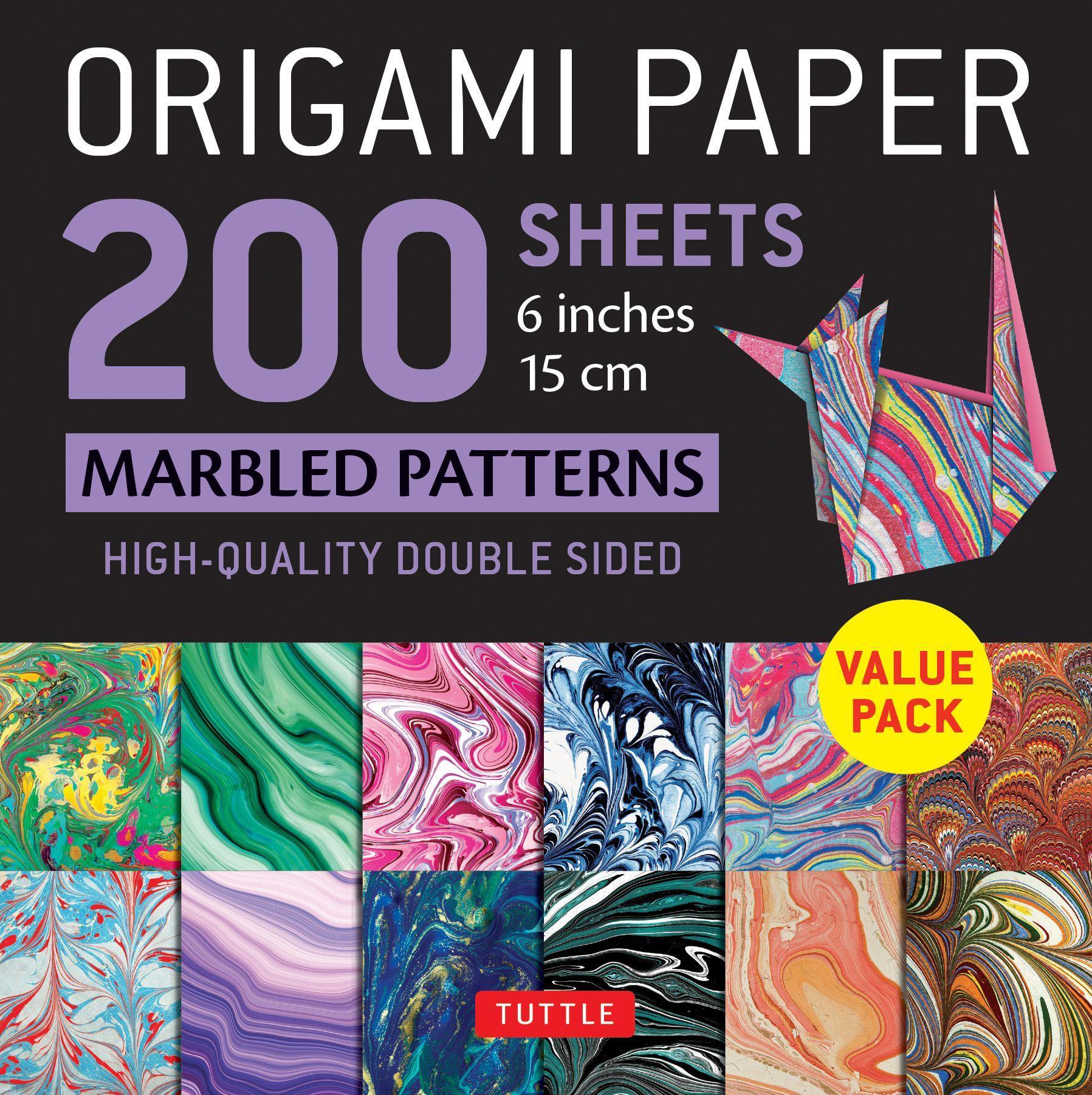 Vorderes Coverbild Origami Paper 200 Sheets Marbled Patterns 6 (15 CM)