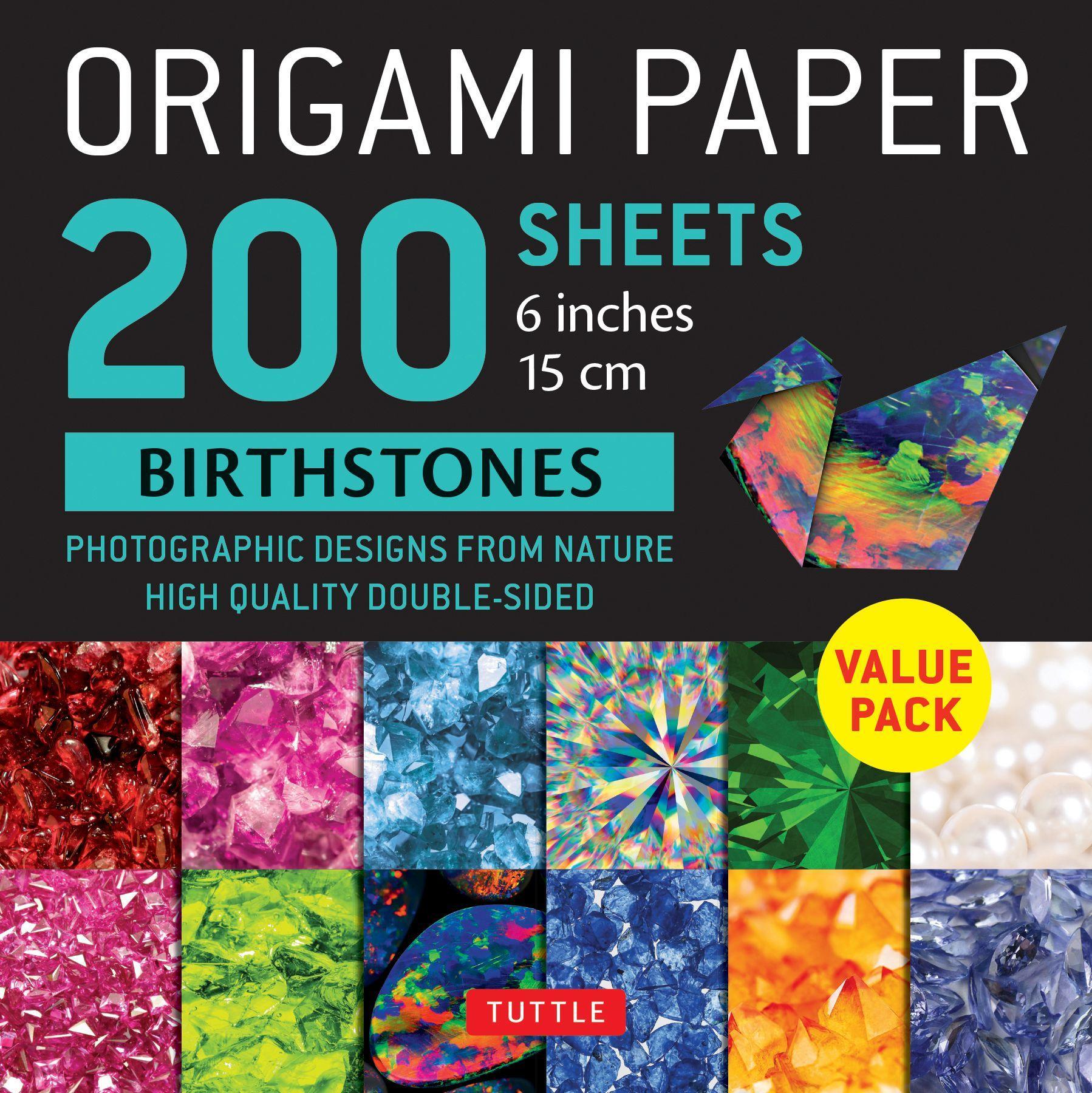 Vorderes Coverbild Origami Paper 200 Sheets Birthstones 6 (15 CM)