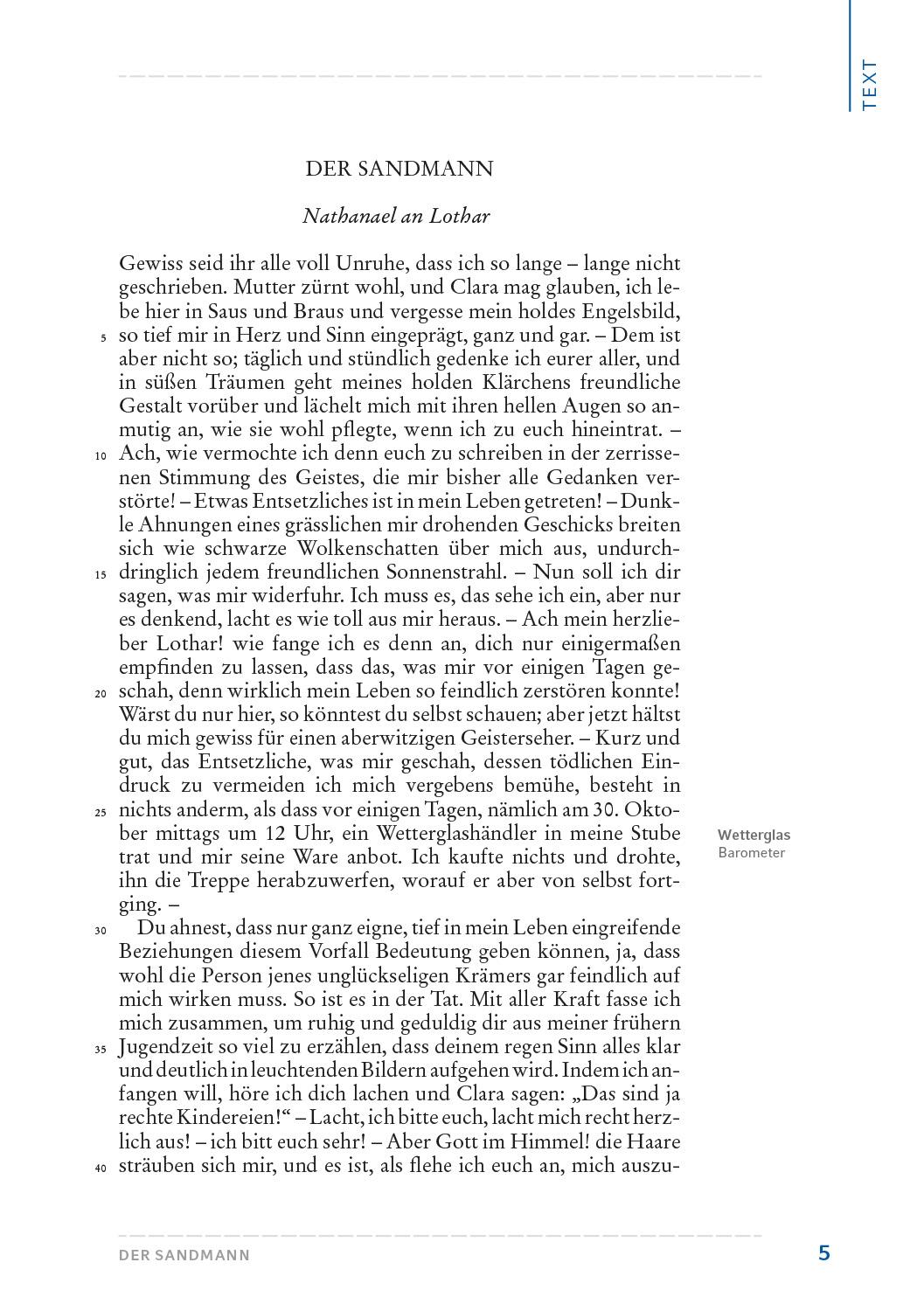 Beispielinhalt (Bild) Der Sandmann