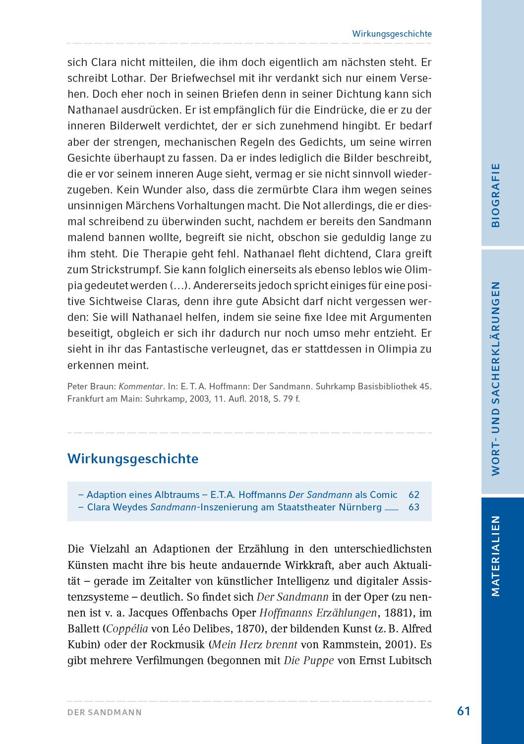 Beispielinhalt (Bild) Der Sandmann