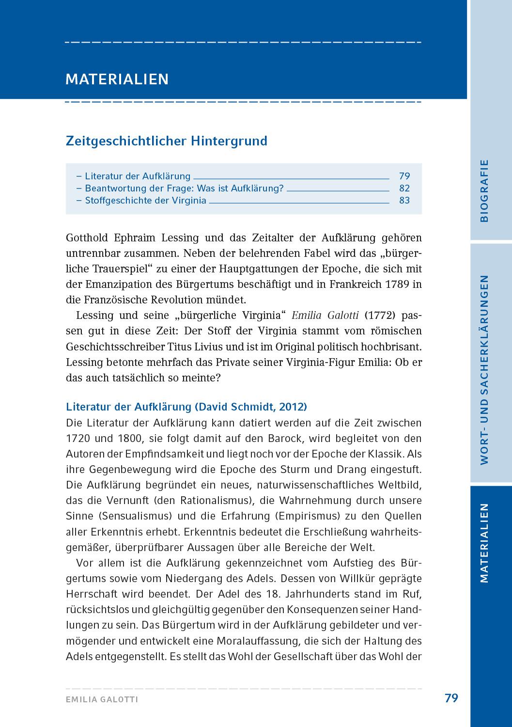 Beispielinhalt (Bild) Emilia Galotti