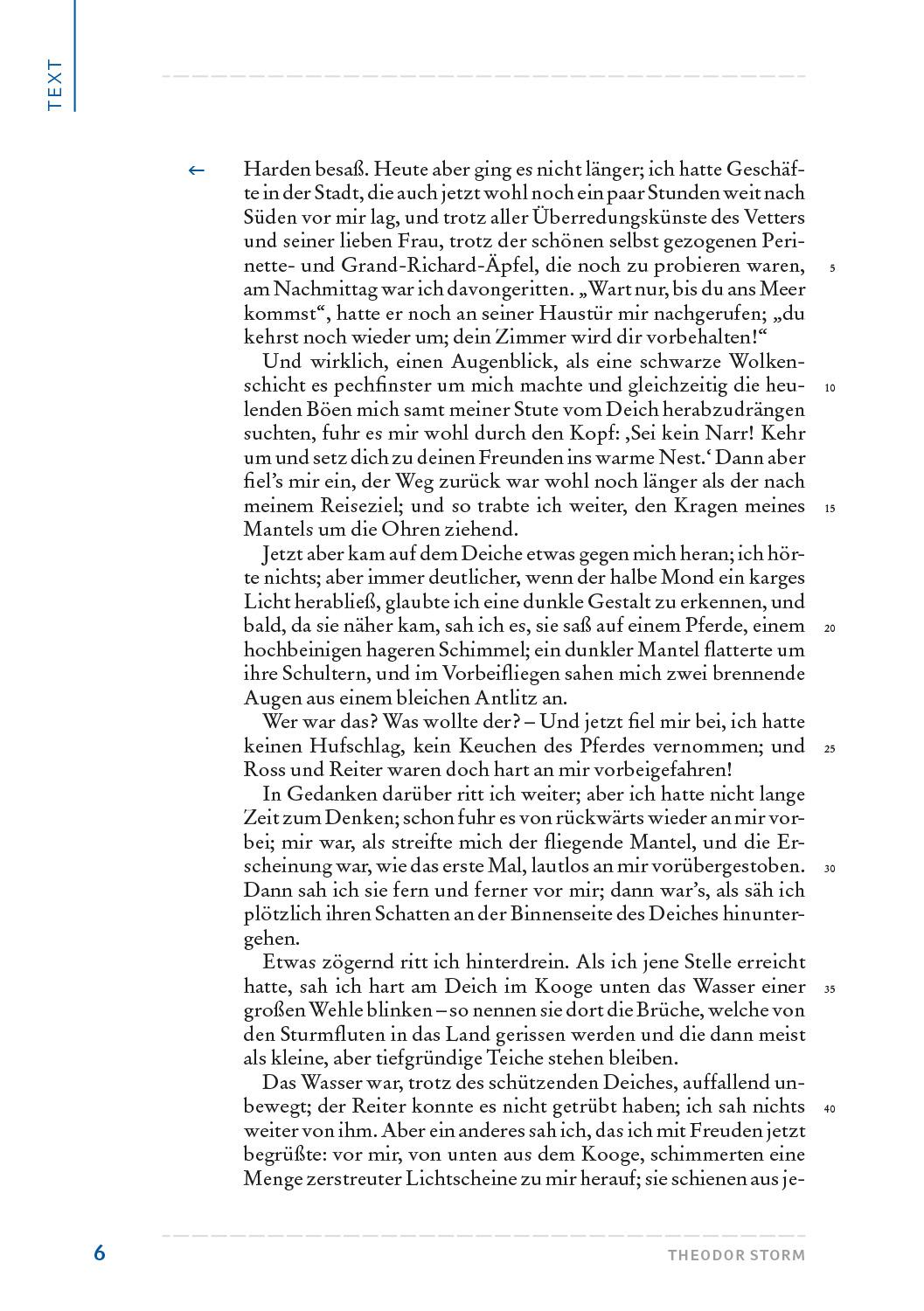 Beispielinhalt (Bild) Der Schimmelreiter