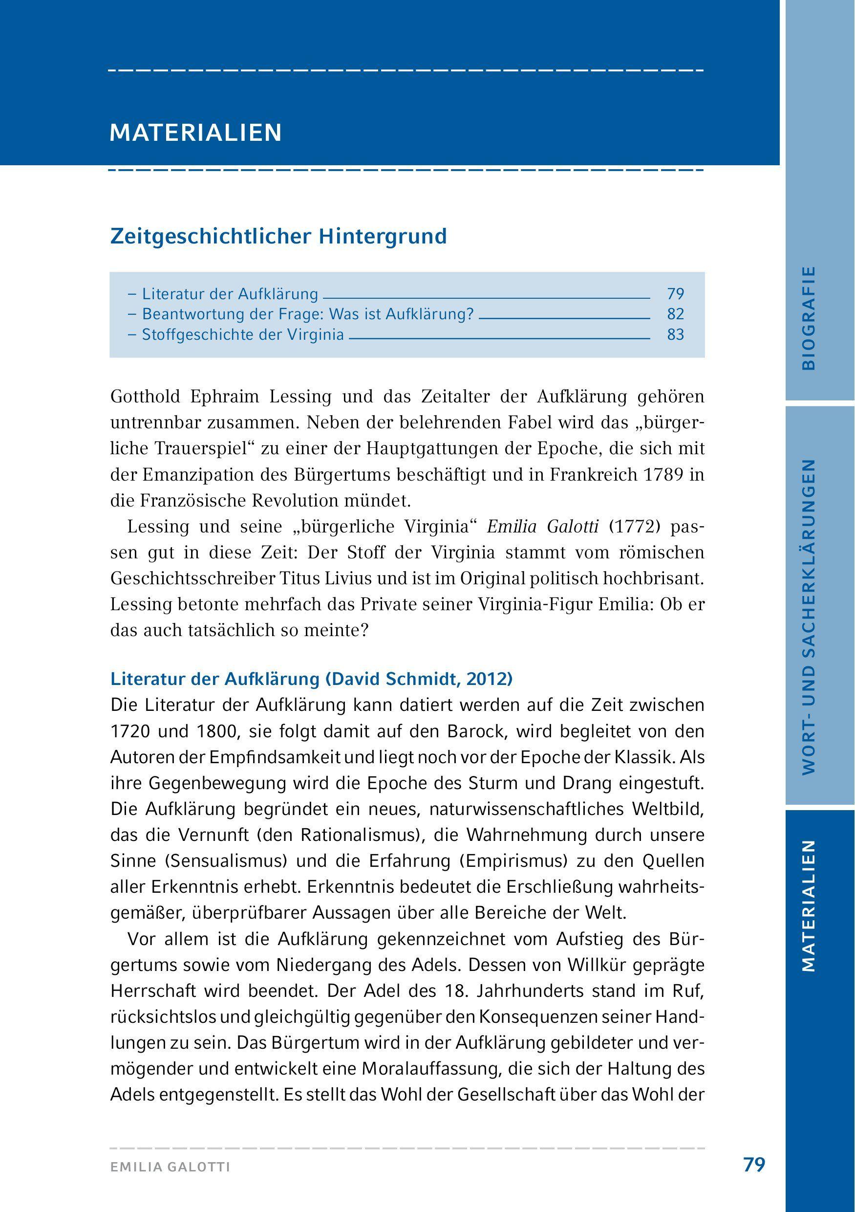 Beispielinhalt (Bild) Emilia Galotti