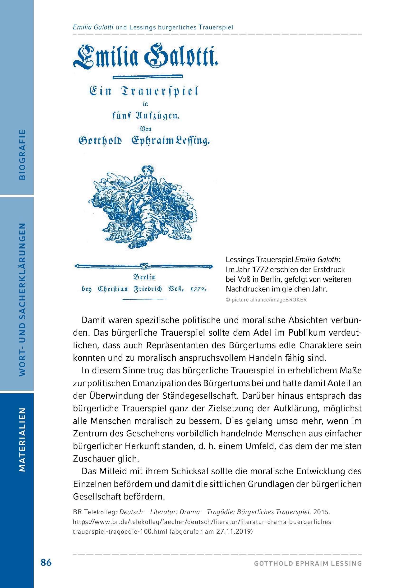 Beispielinhalt (Bild) Emilia Galotti