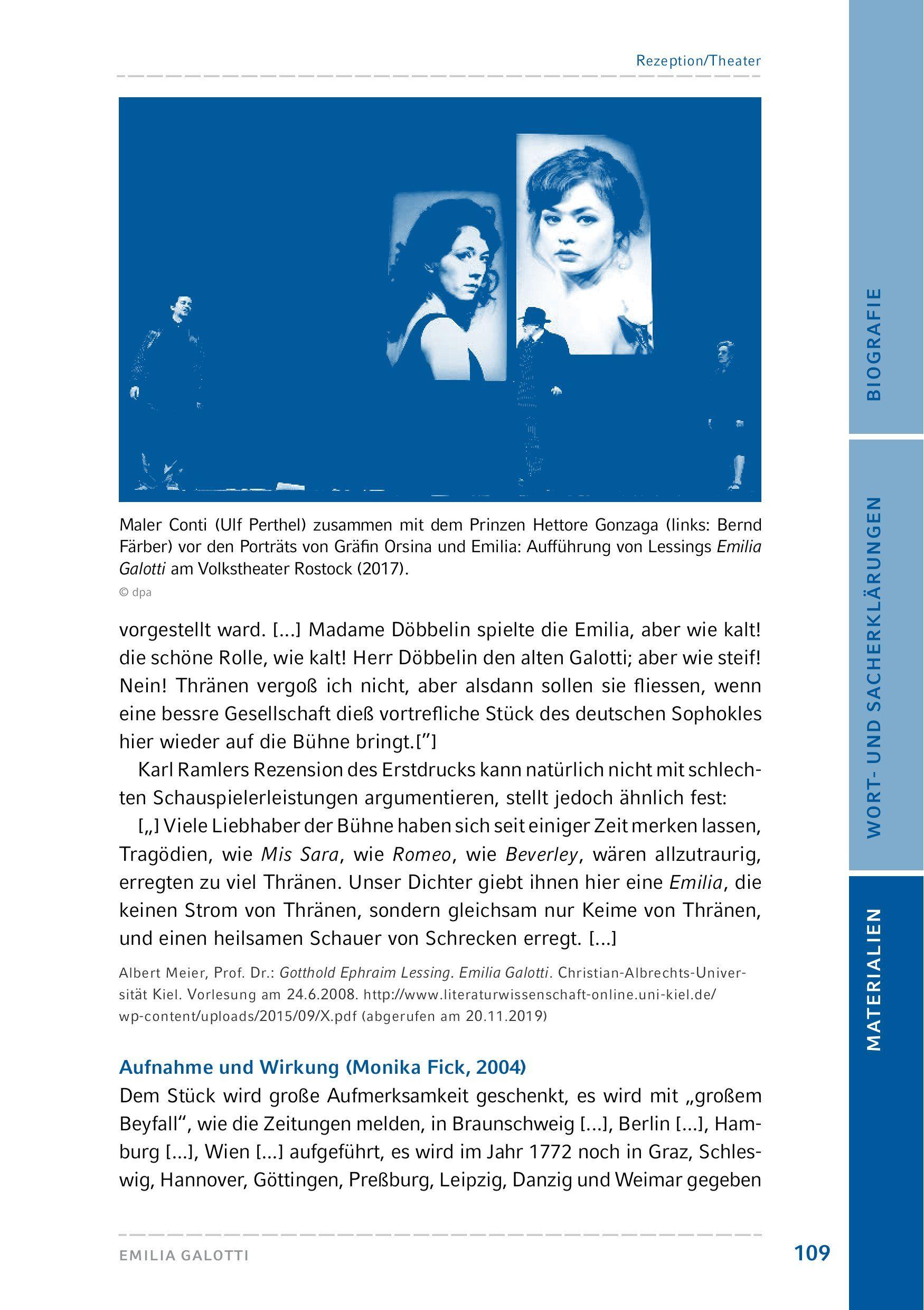 Beispielinhalt (Bild) Emilia Galotti