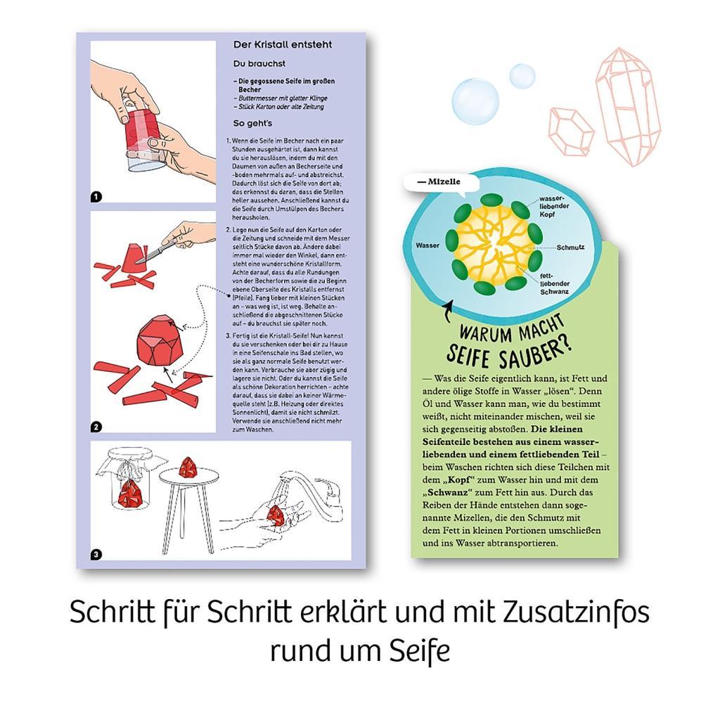 Beispielinhalt (Bild) Kristall-Seife  gieße und gestalte deine eigenen Seifen