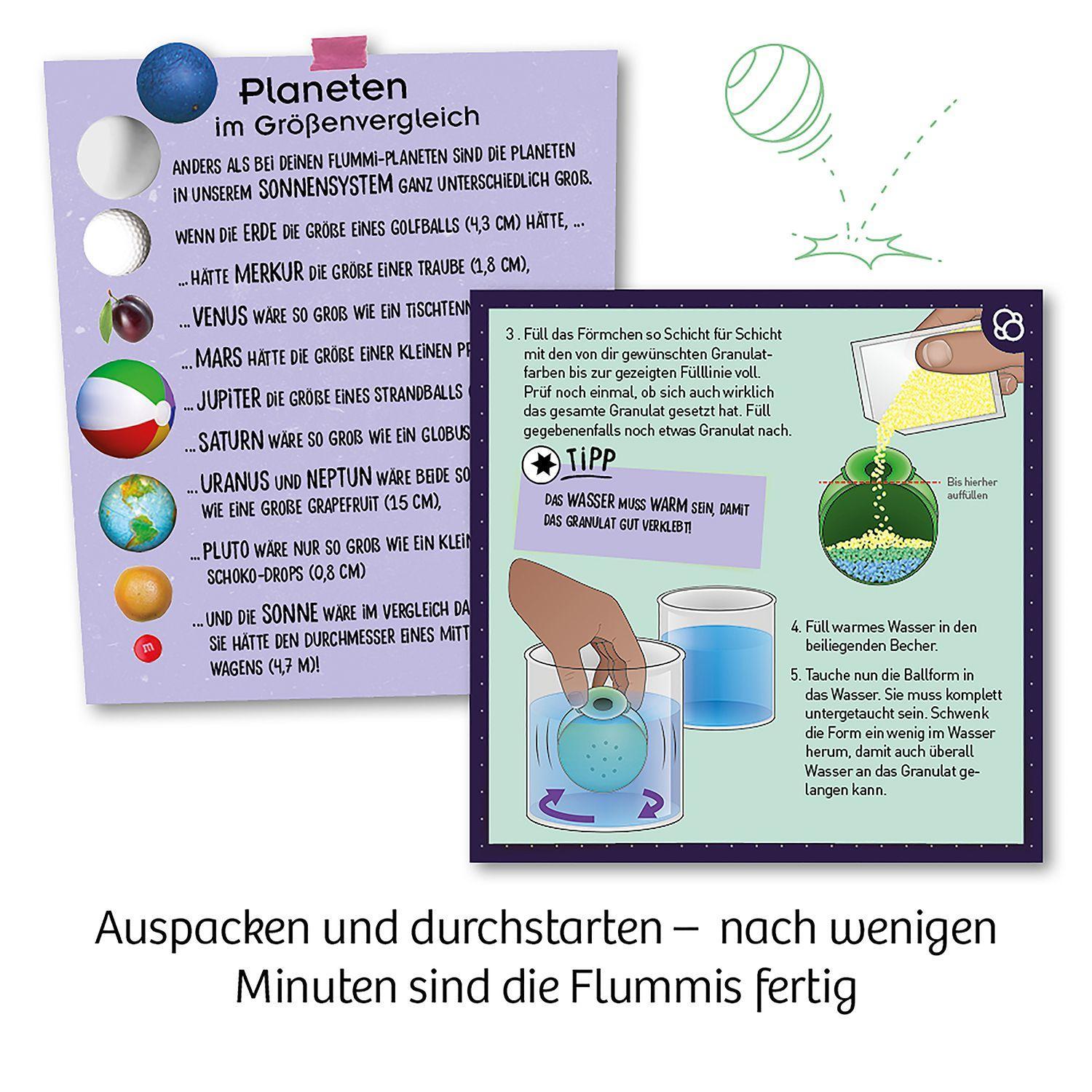 Beispielinhalt (Bild) Flummi-Planeten
