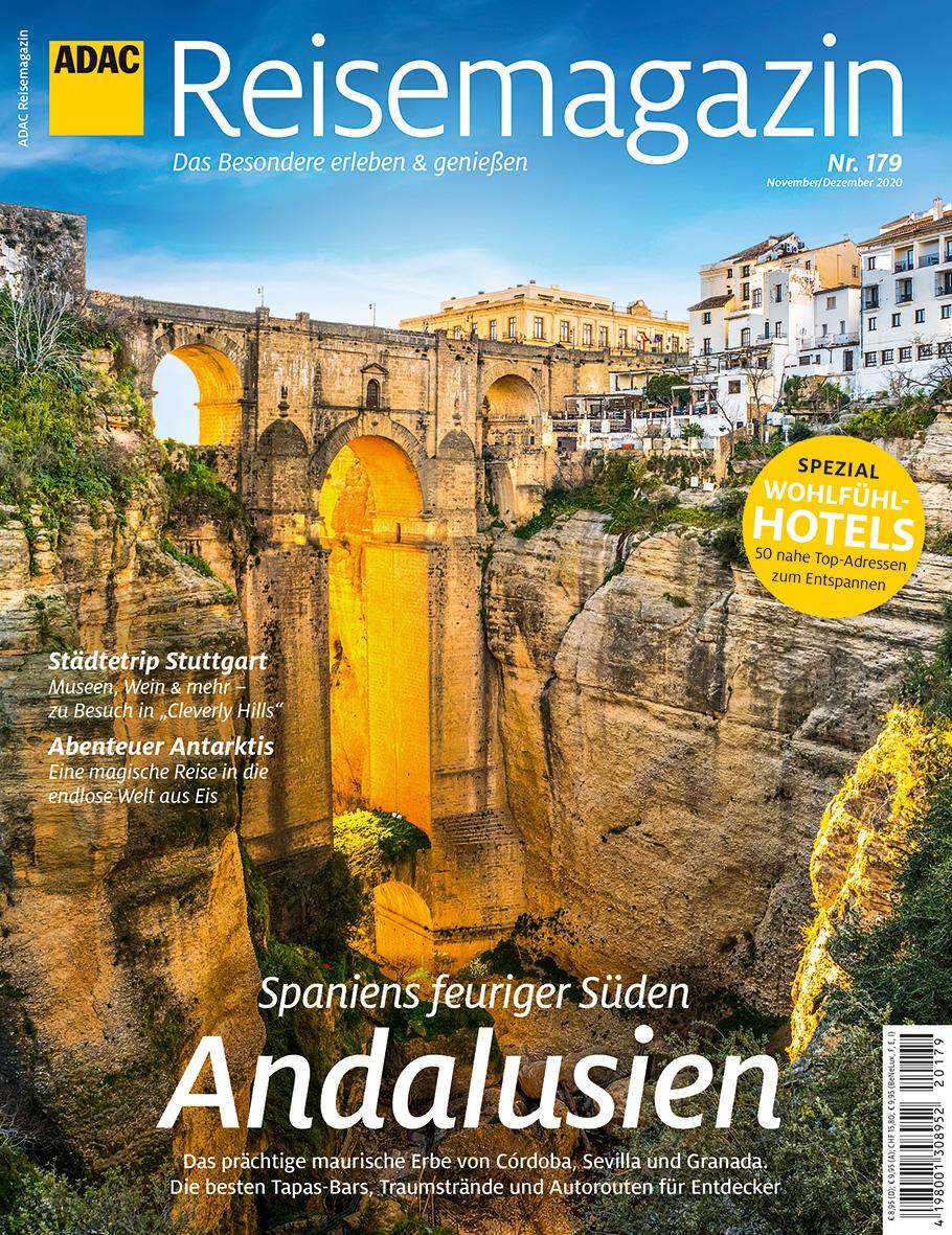 Vorderes Coverbild ADAC Reisemagazin Schwerpunkt Andalusien