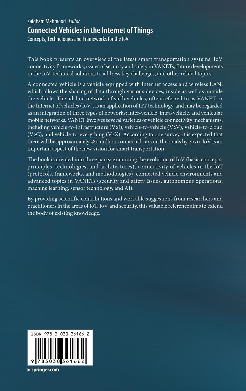 Rückseitencover Connected Vehicles in the Internet of Things