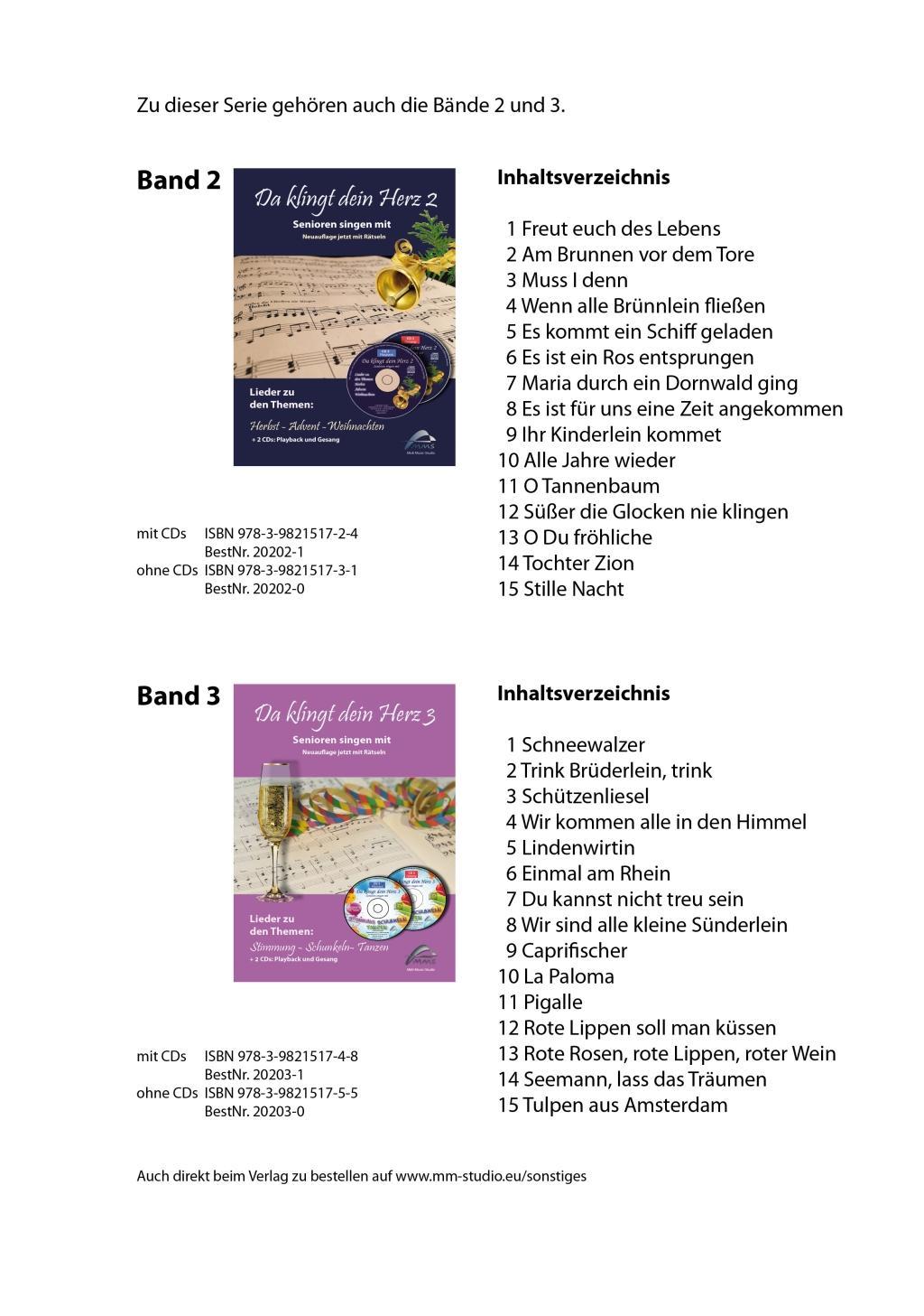 Beispielinhalt (Bild) Da klingt dein Herz 1 (inkl. 2 Begleit-CDs)