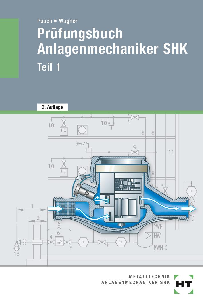 Vorderes Coverbild Prüfungsbuch Anlagenmechaniker SHK