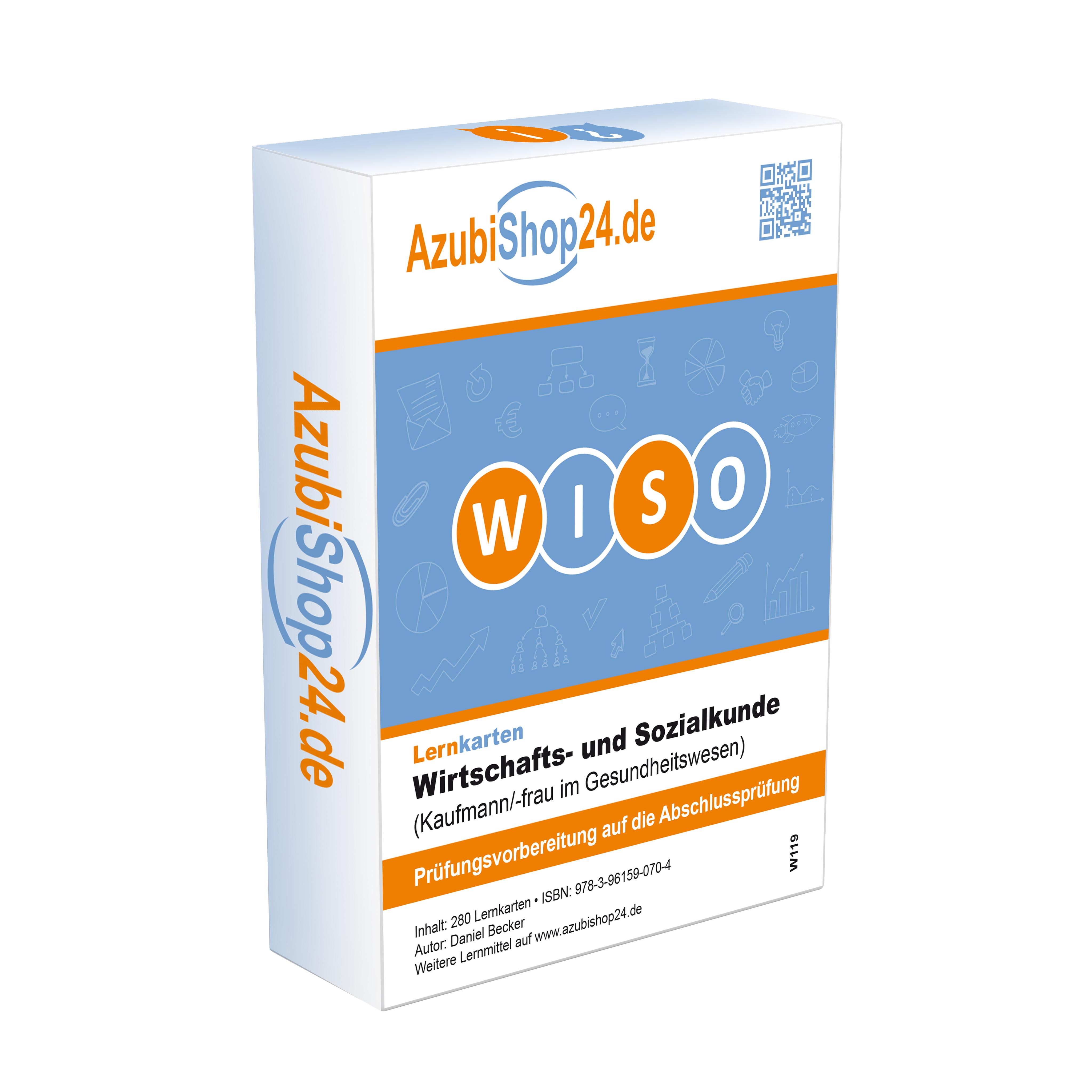 Vorderes Coverbild AzubiShop24.de Lernkarten ADD-ON WISO Wirtschafts- und Sozialkunde (Kaufmann/-frau im Gesundheitswesen)