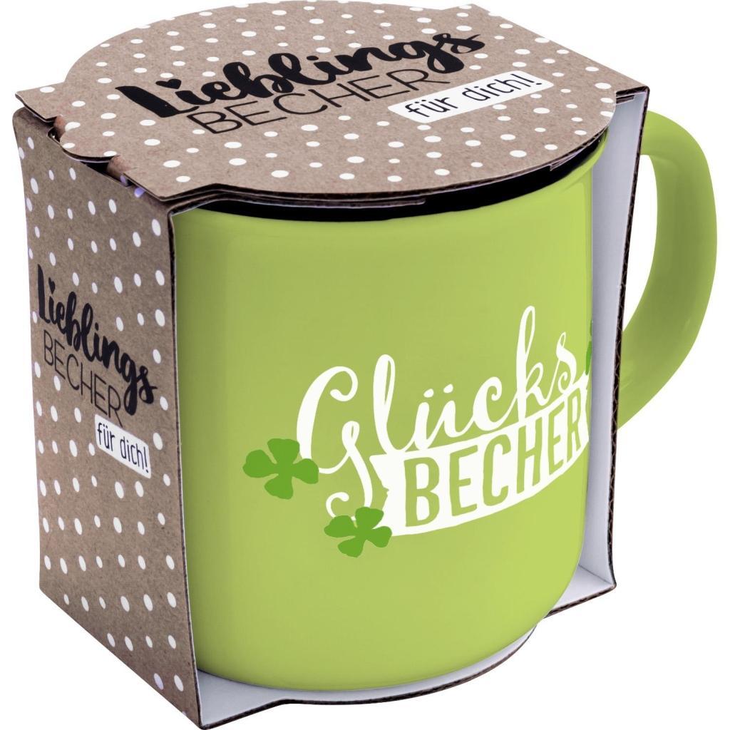 Beispielinhalt (Bild) Gruss und Co 45782 Glücksbecher, New Bone China Porzellan, 35 cl