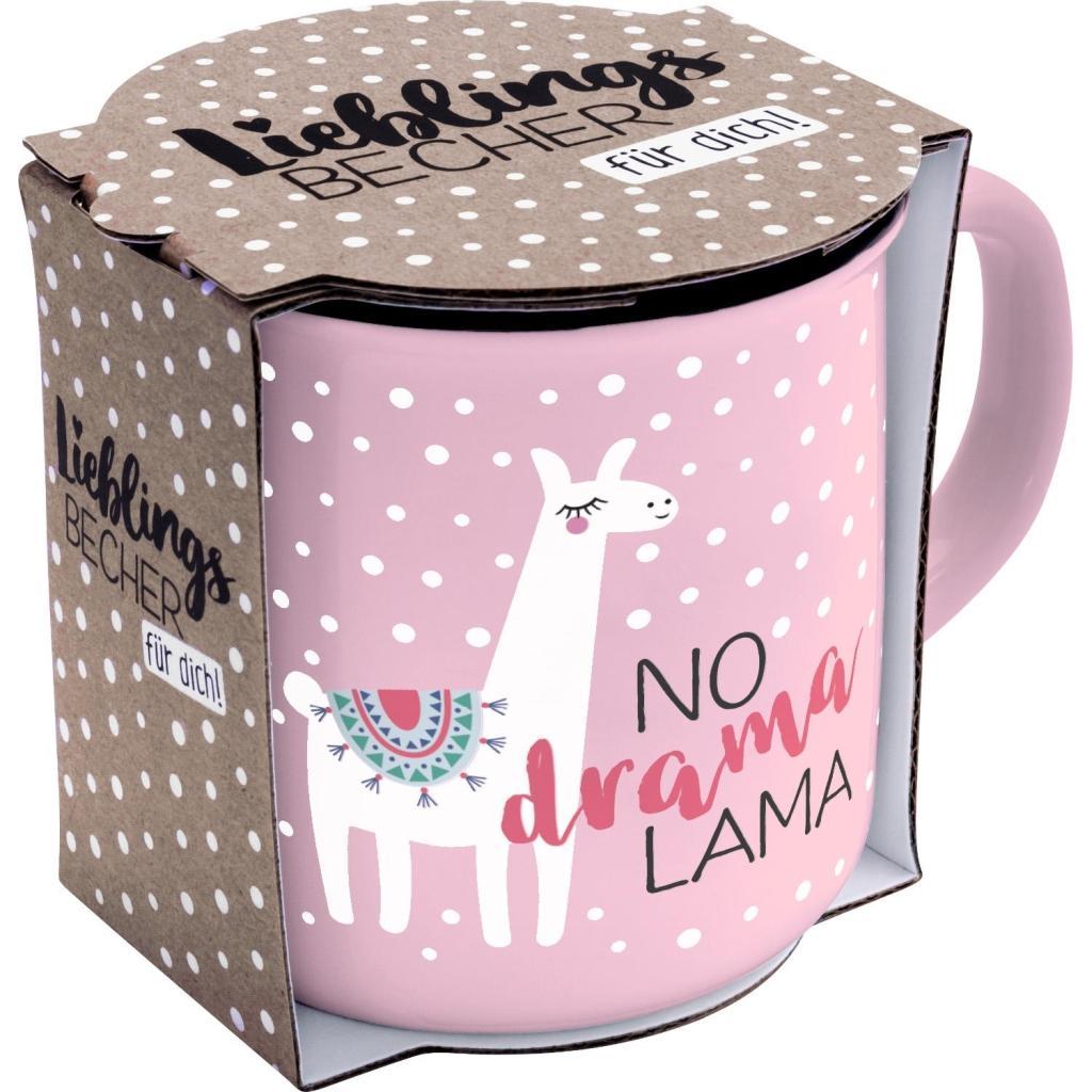 Beispielinhalt (Bild) Gruss und Co 45784 Tasse mit Spruch Lama, New Bone China Porzellan, 35 cl
