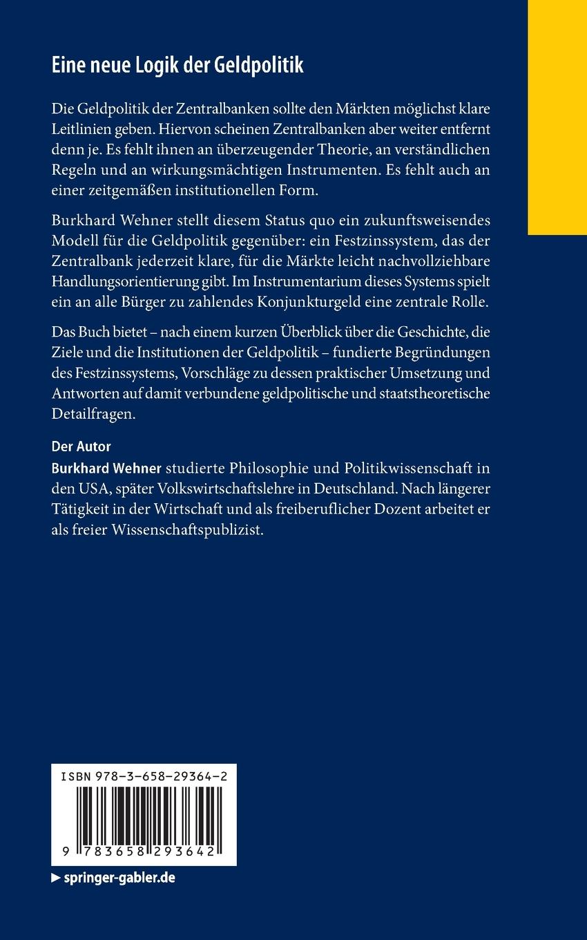 Rückseitencover Eine neue Logik der Geldpolitik