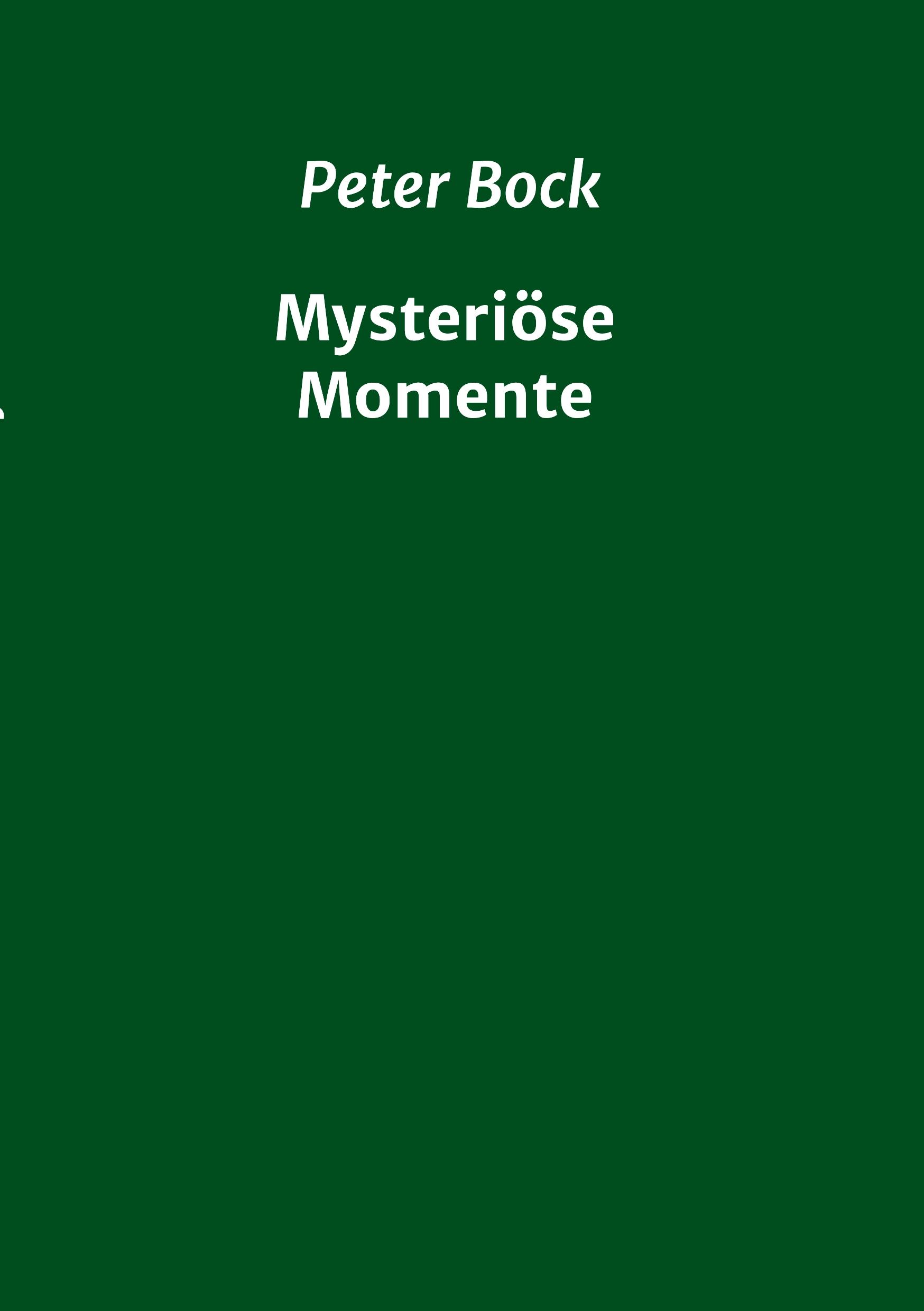 Vorderes Coverbild Mysteriöse Momente